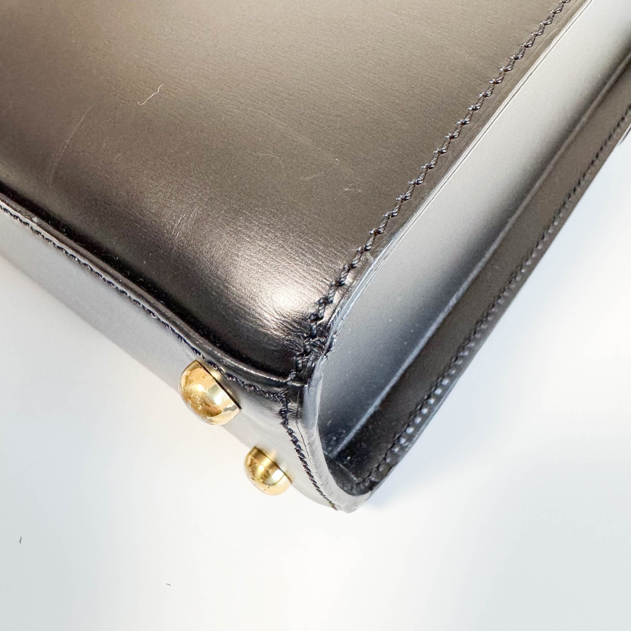 CARTIER Panthère de Cartie Black Calf Leather Top Handle / Crossbody Bag Gold Hardware, in , Sold by HIVE PRELOVED - Handle Bags, Shoulder Bags,