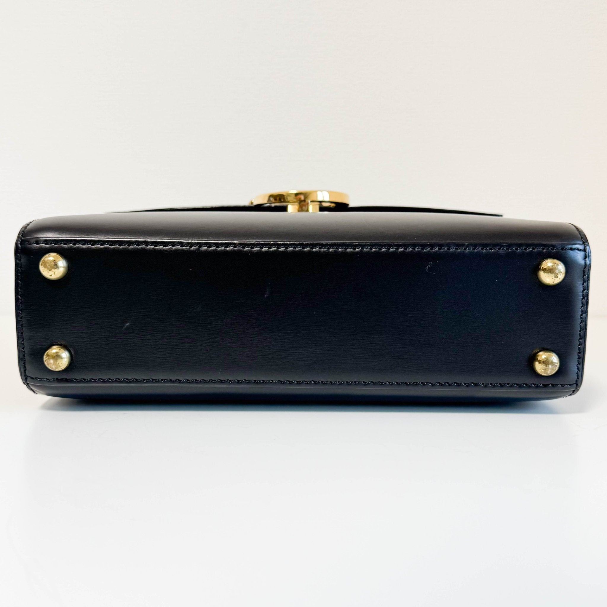 CARTIER Panthère de Cartie Black Calf Leather Top Handle / Crossbody Bag Gold Hardware, in , Sold by HIVE PRELOVED - Handle Bags, Shoulder Bags,