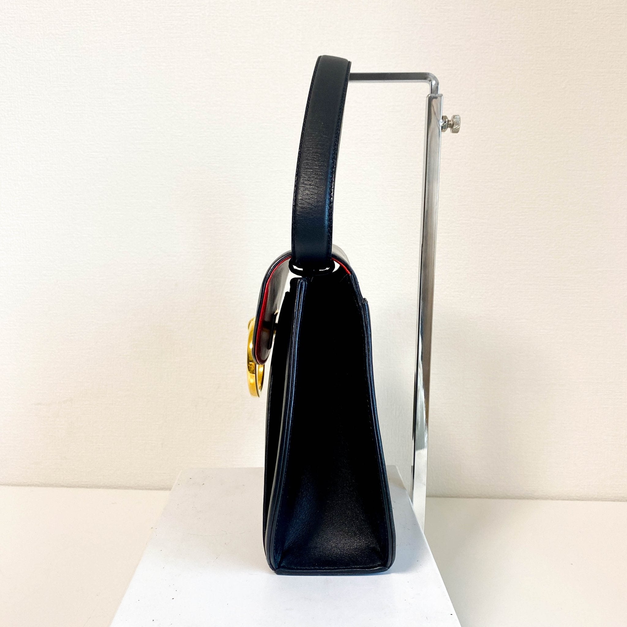 CARTIER Panthère de Cartier Black Leather Top Handle Bag Gold Hardware, in , Sold by HIVE PRELOVED - Handle Bags, ,