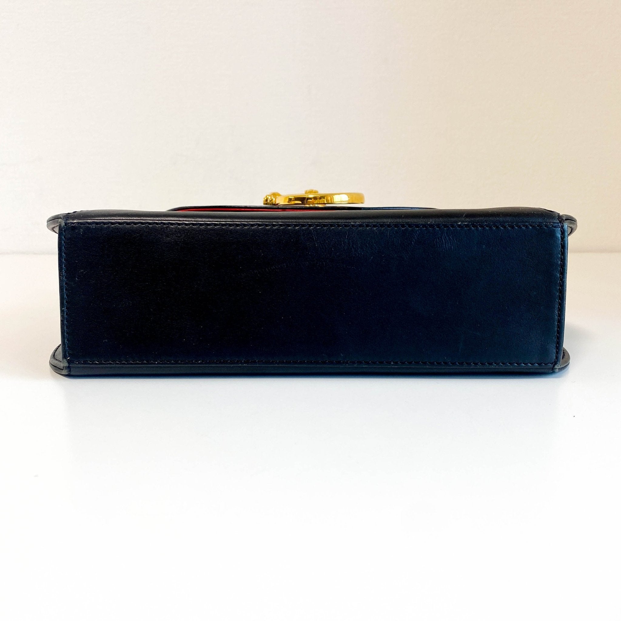 CARTIER Panthère de Cartier Black Leather Top Handle Bag Gold Hardware, in , Sold by HIVE PRELOVED - Handle Bags, ,