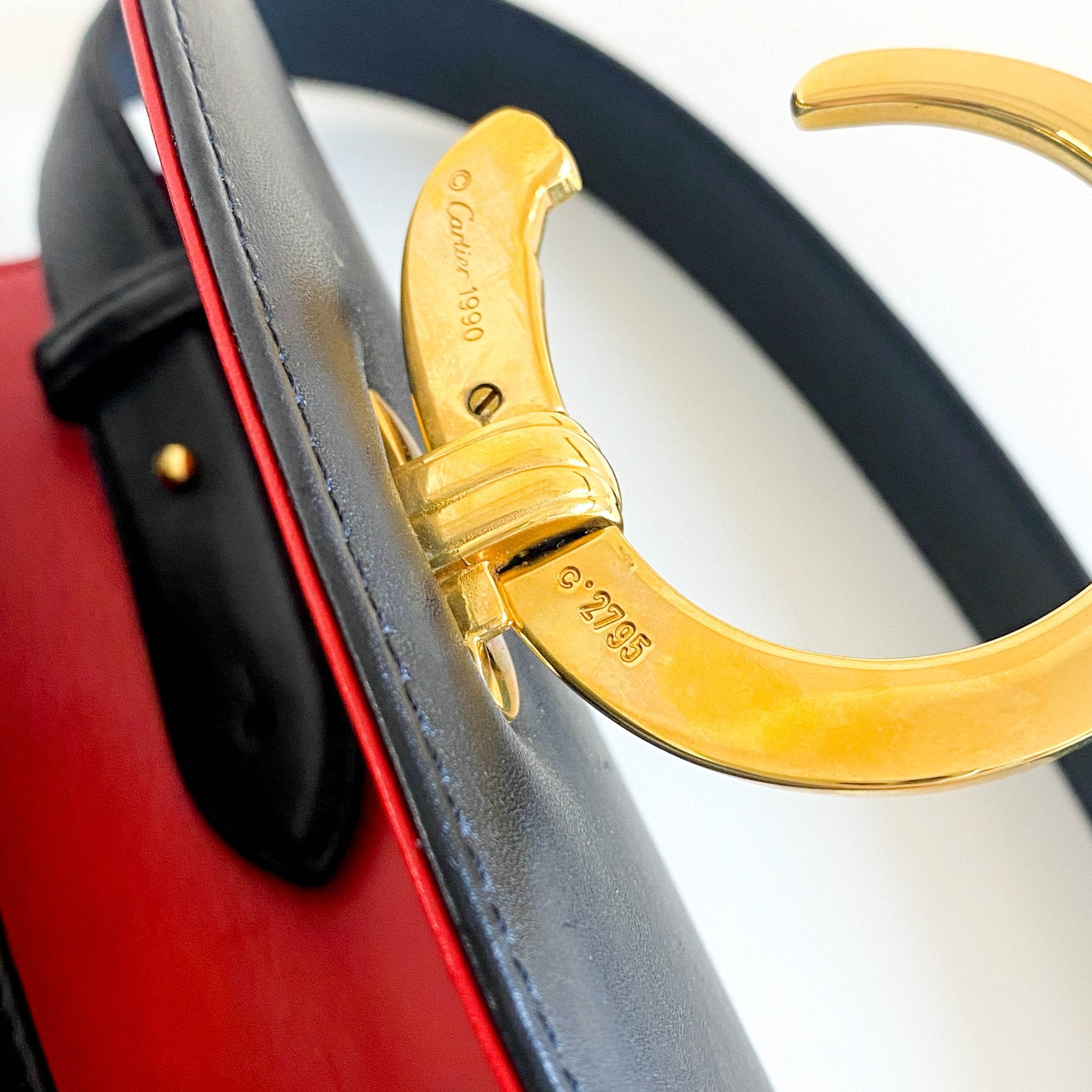 CARTIER Panthère de Cartier Black Leather Top Handle Bag Gold Hardware, in , Sold by HIVE PRELOVED - Handle Bags, ,