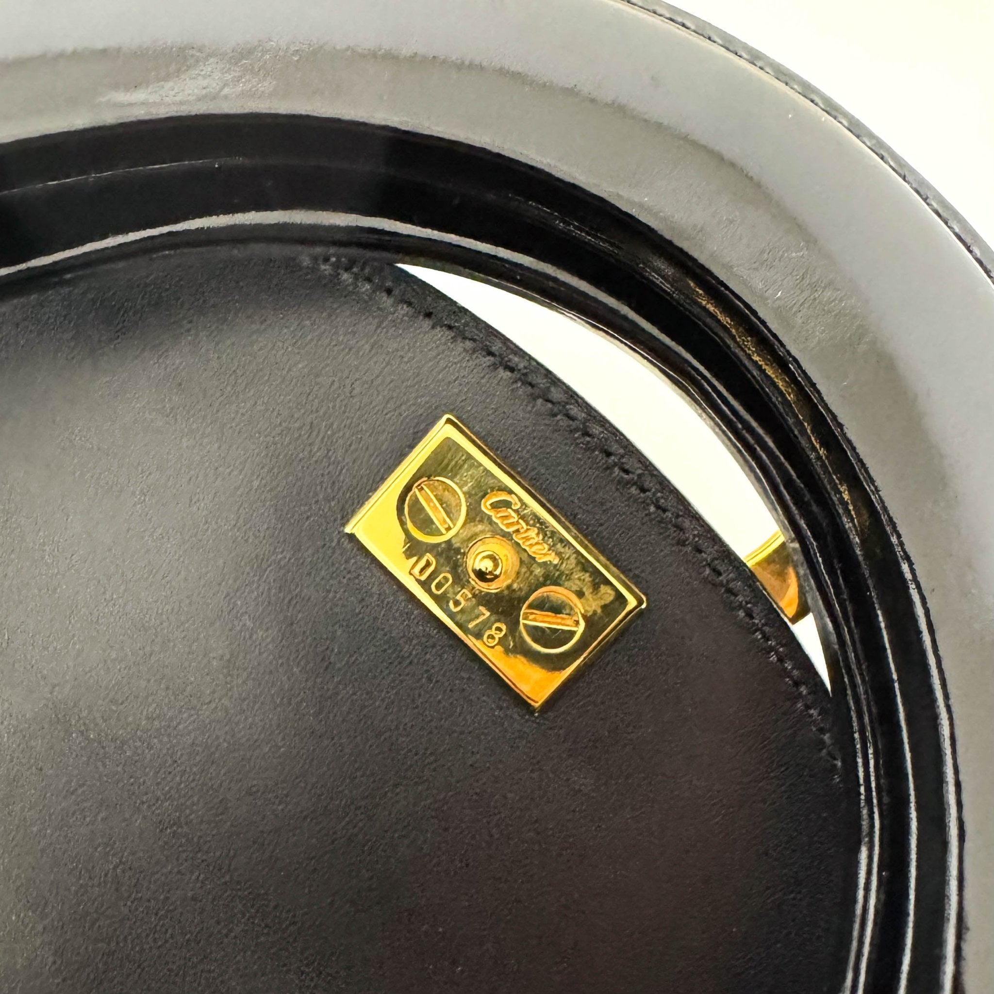 CARTIER Panthère de Cartier Black Patent Leather Top Handle Bag Gold Hardware, in , Sold by HIVE PRELOVED - Handle Bags, ,