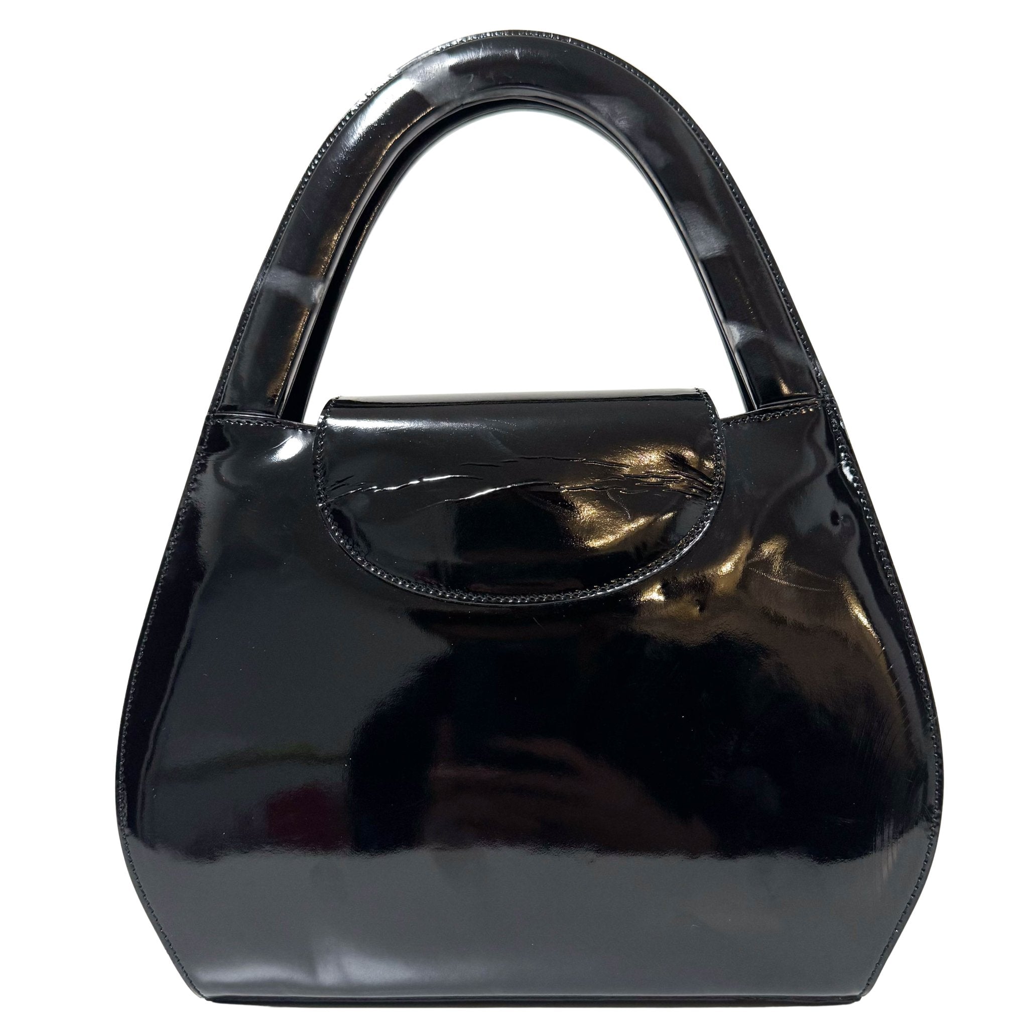 CARTIER Panthère de Cartier Black Patent Leather Top Handle Bag Gold Hardware, in , Sold by HIVE PRELOVED - Handle Bags, ,