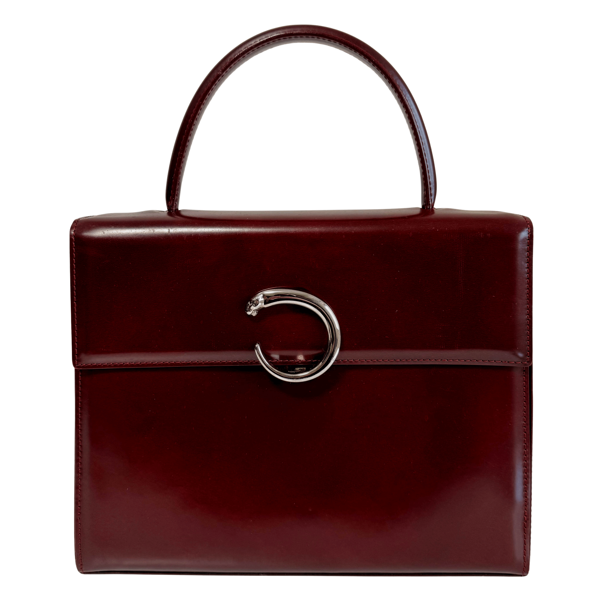 CARTIER Panthère de Cartier Top Handle Leather Bag, in , Sold by HIVE PRELOVED - Handle Bags, ,