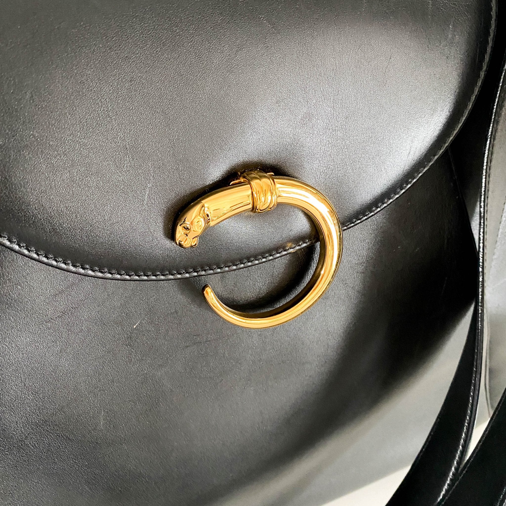 CARTIER Panthère Leather Shoulder bag Black, in , Sold by HIVE PRELOVED - Shoulder Bags, Totes,