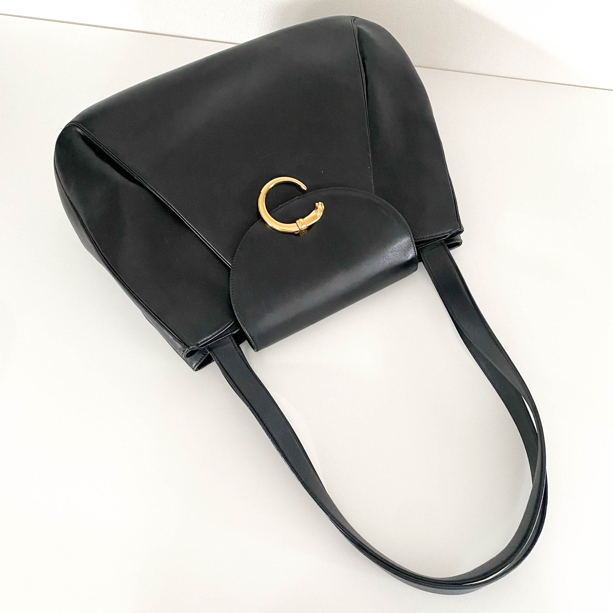 CARTIER Panthère Leather Shoulder bag Black, in , Sold by HIVE PRELOVED - Shoulder Bags, Totes,