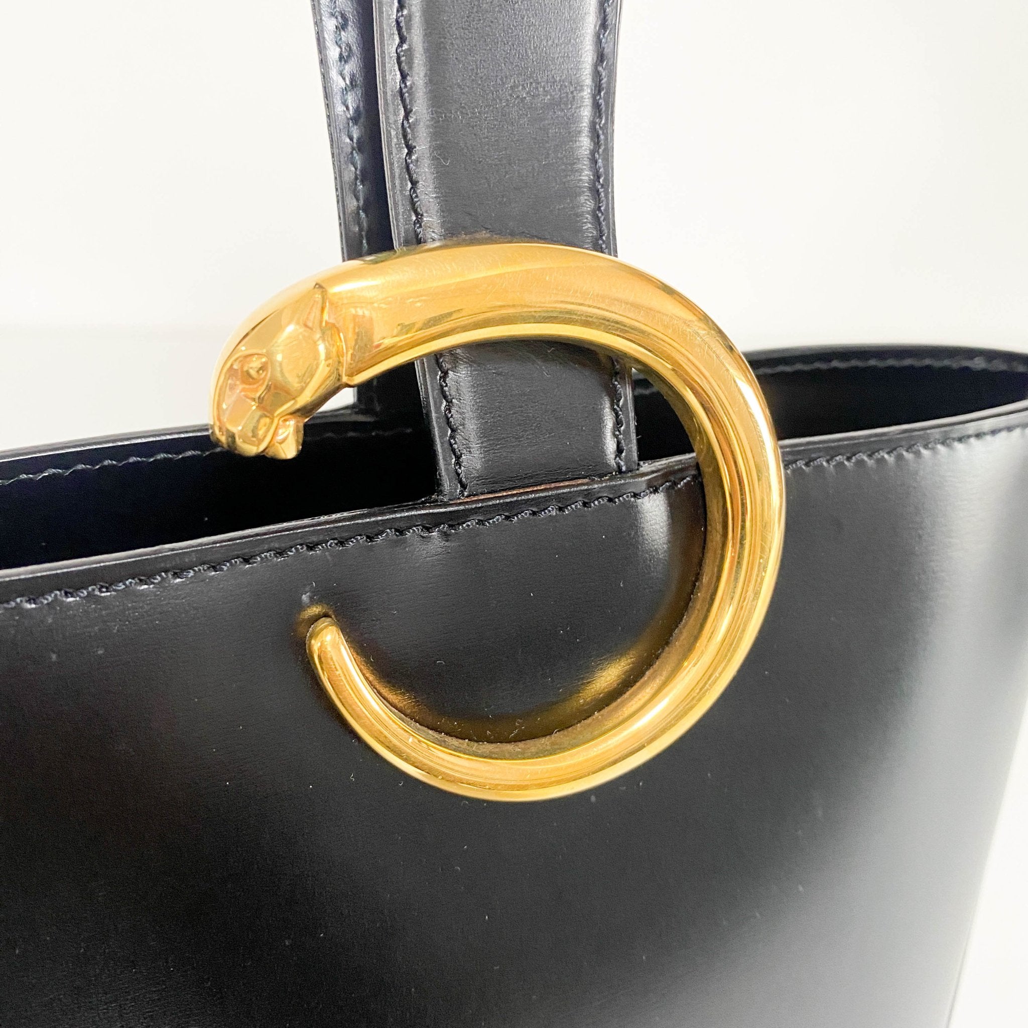Cartier Panthère Leather Shoulder bag Black, in , Sold by HIVE PRELOVED - Shoulder Bags, ,