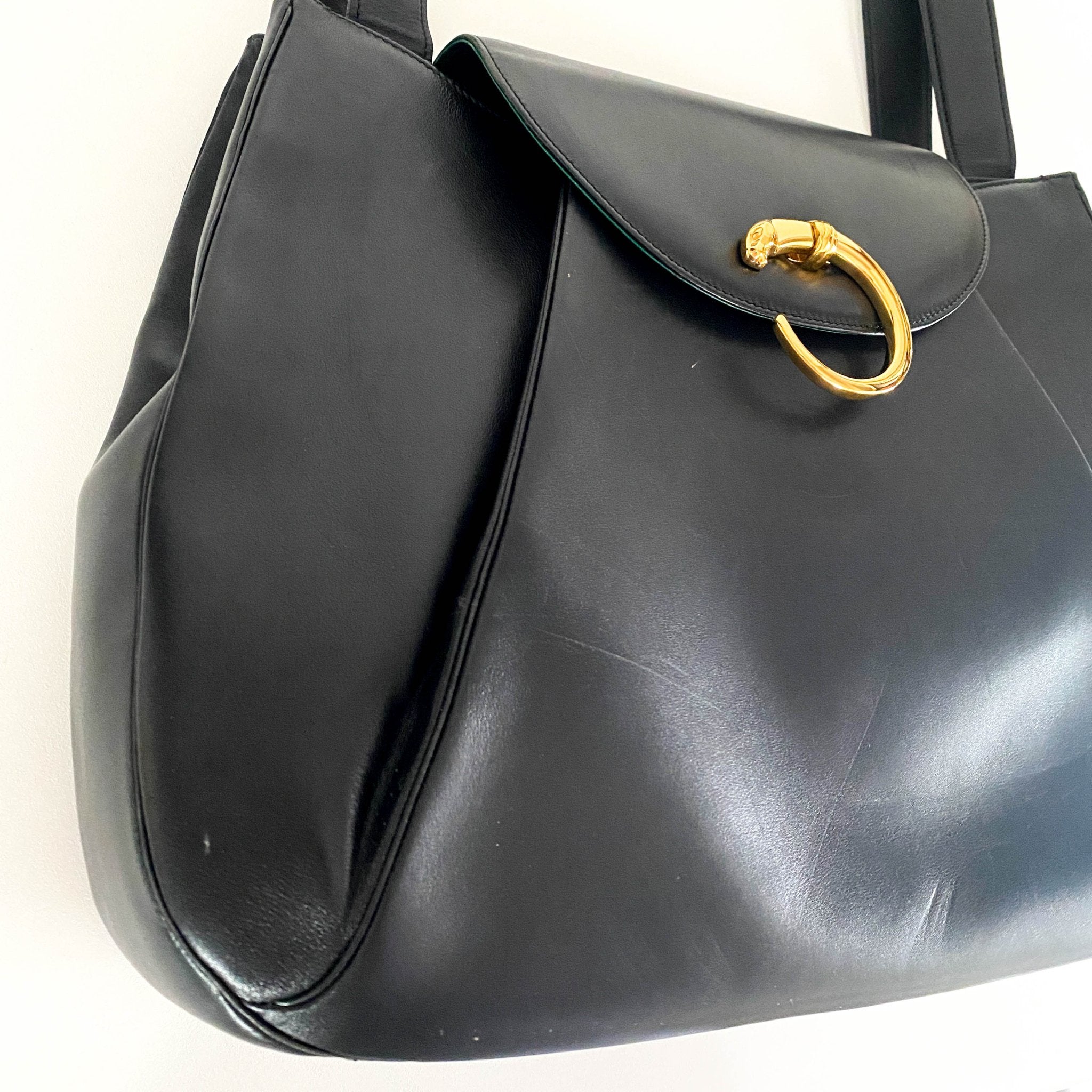 CARTIER Panthère Leather Shoulder bag Black, in , Sold by HIVE PRELOVED - Shoulder Bags, Totes,