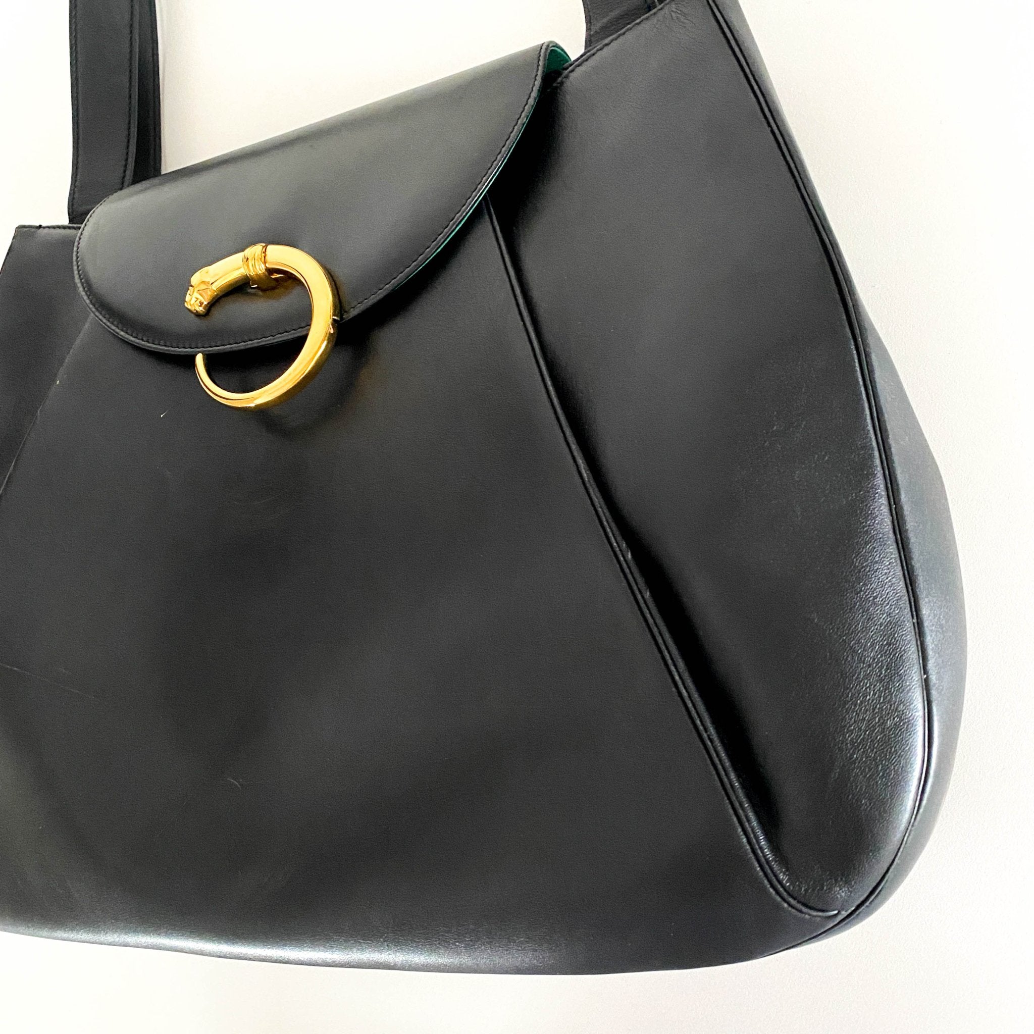 CARTIER Panthère Leather Shoulder bag Black, in , Sold by HIVE PRELOVED - Shoulder Bags, Totes,