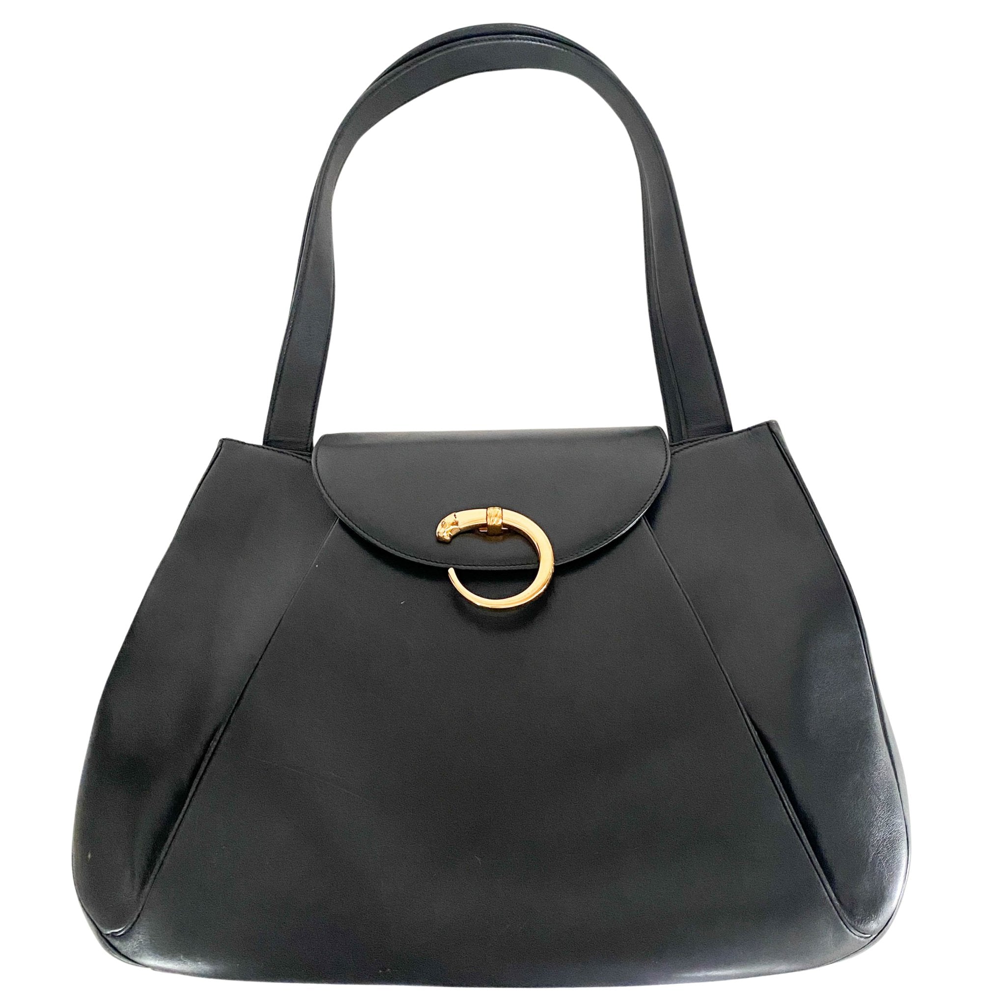 CARTIER Panthère Leather Shoulder bag Black, in , Sold by HIVE PRELOVED - Shoulder Bags, Totes,