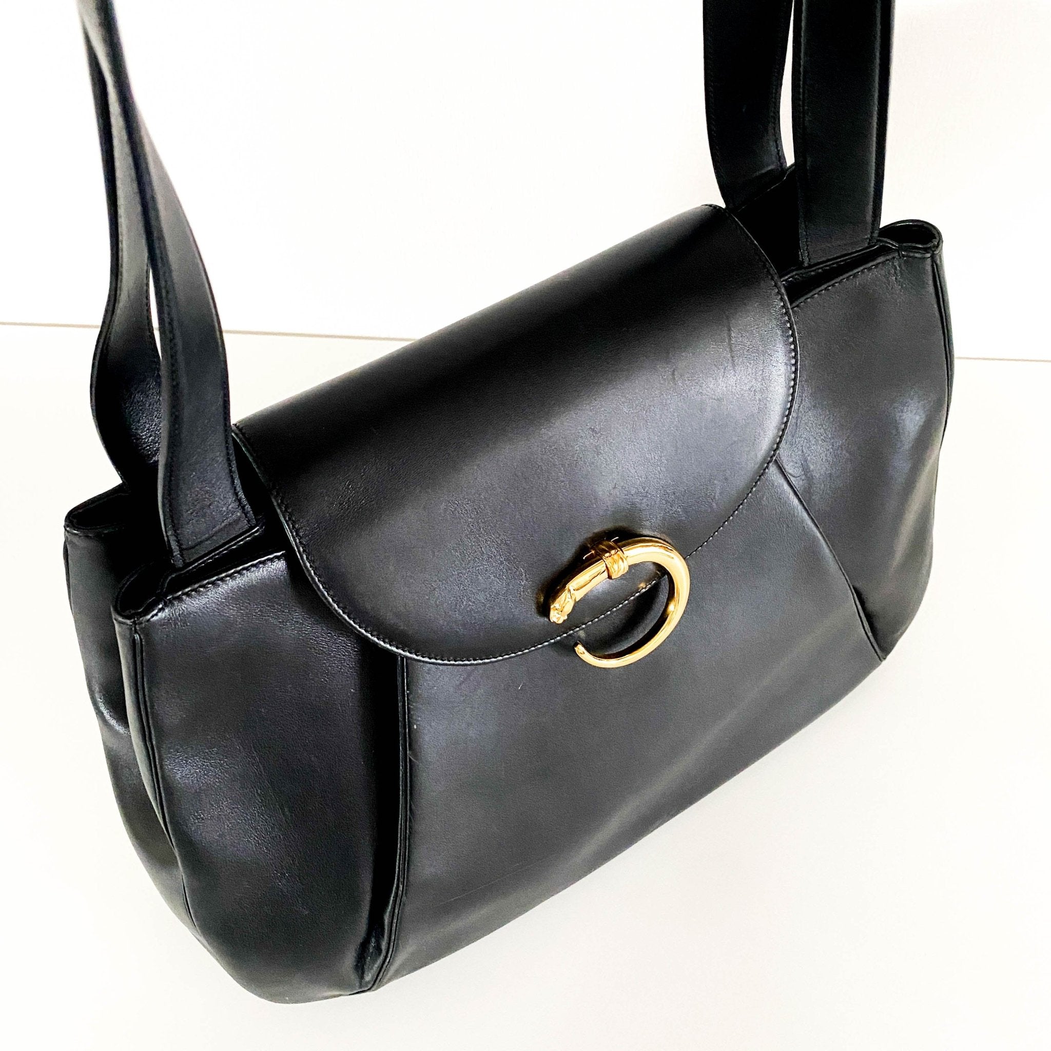 CARTIER Panthère Leather Shoulder bag Black, in , Sold by HIVE PRELOVED - Shoulder Bags, Totes,