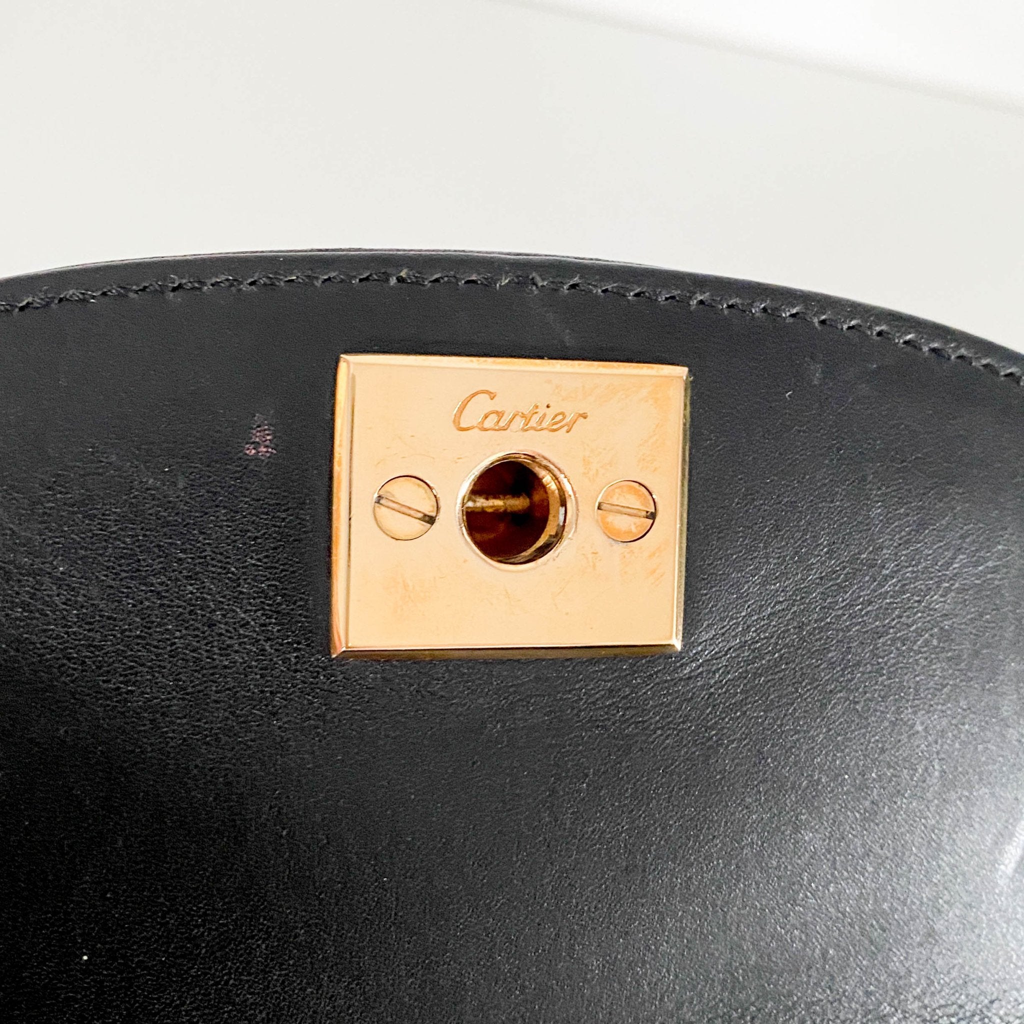 CARTIER Panthère Leather Top Handle bag Black, in , Sold by HIVE PRELOVED - Handle Bags, ,