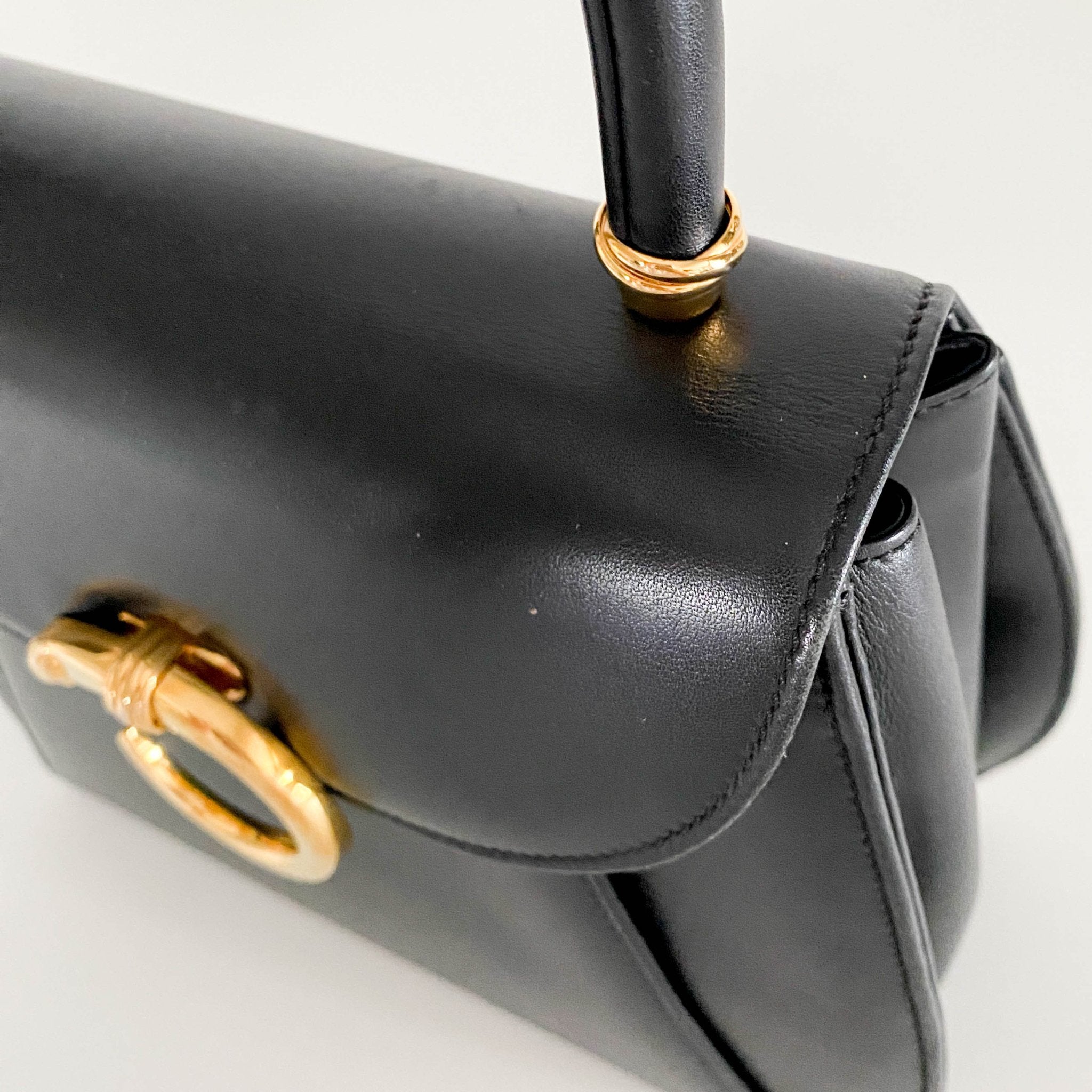 CARTIER Panthère Leather Top Handle bag Black, in , Sold by HIVE PRELOVED - Handle Bags, ,