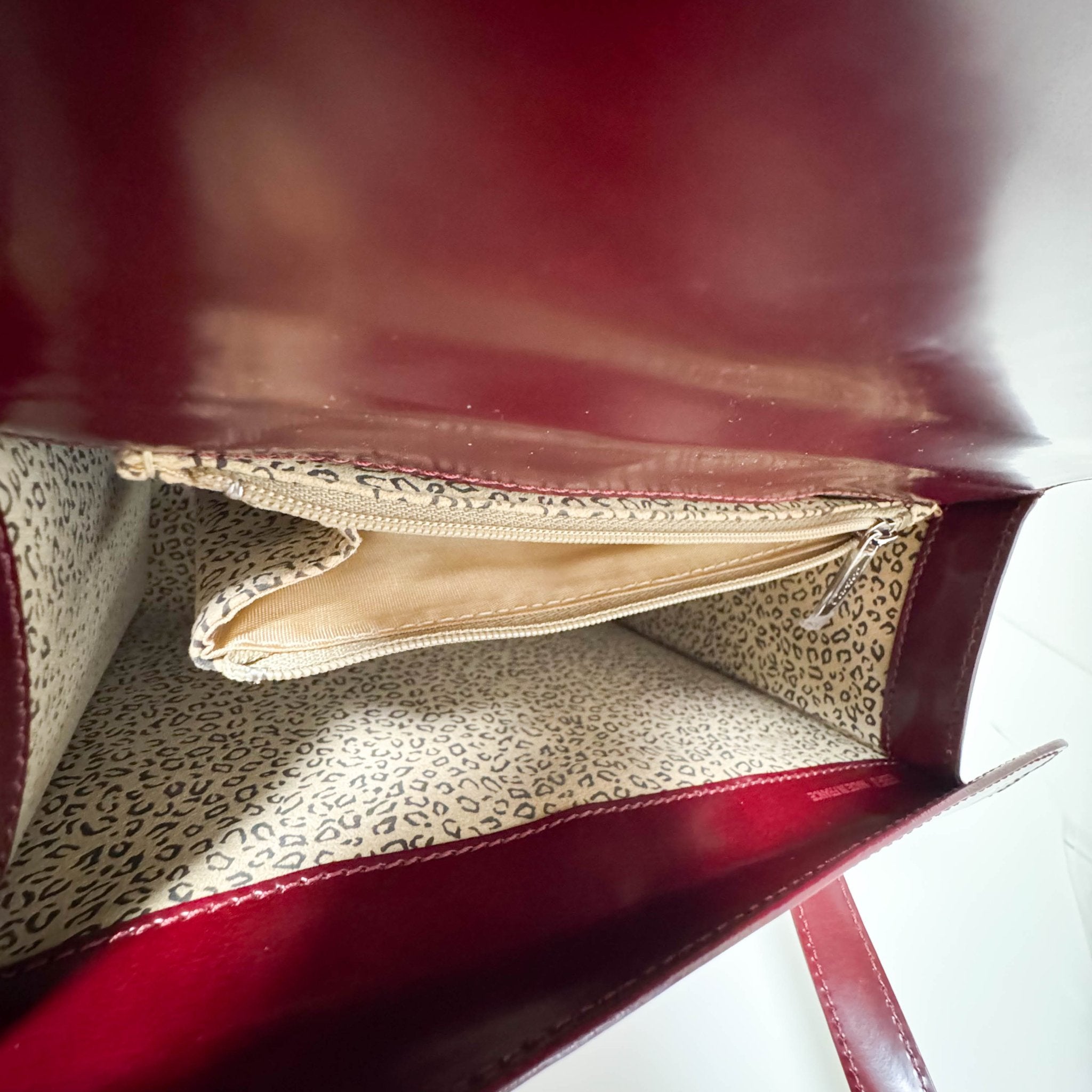 Cartier Panthère Silver Metal Bordeaux Leather Top Handle Shoulder Bag, in , Sold by HIVE PRELOVED - Handle Bag, Shoulder Bag