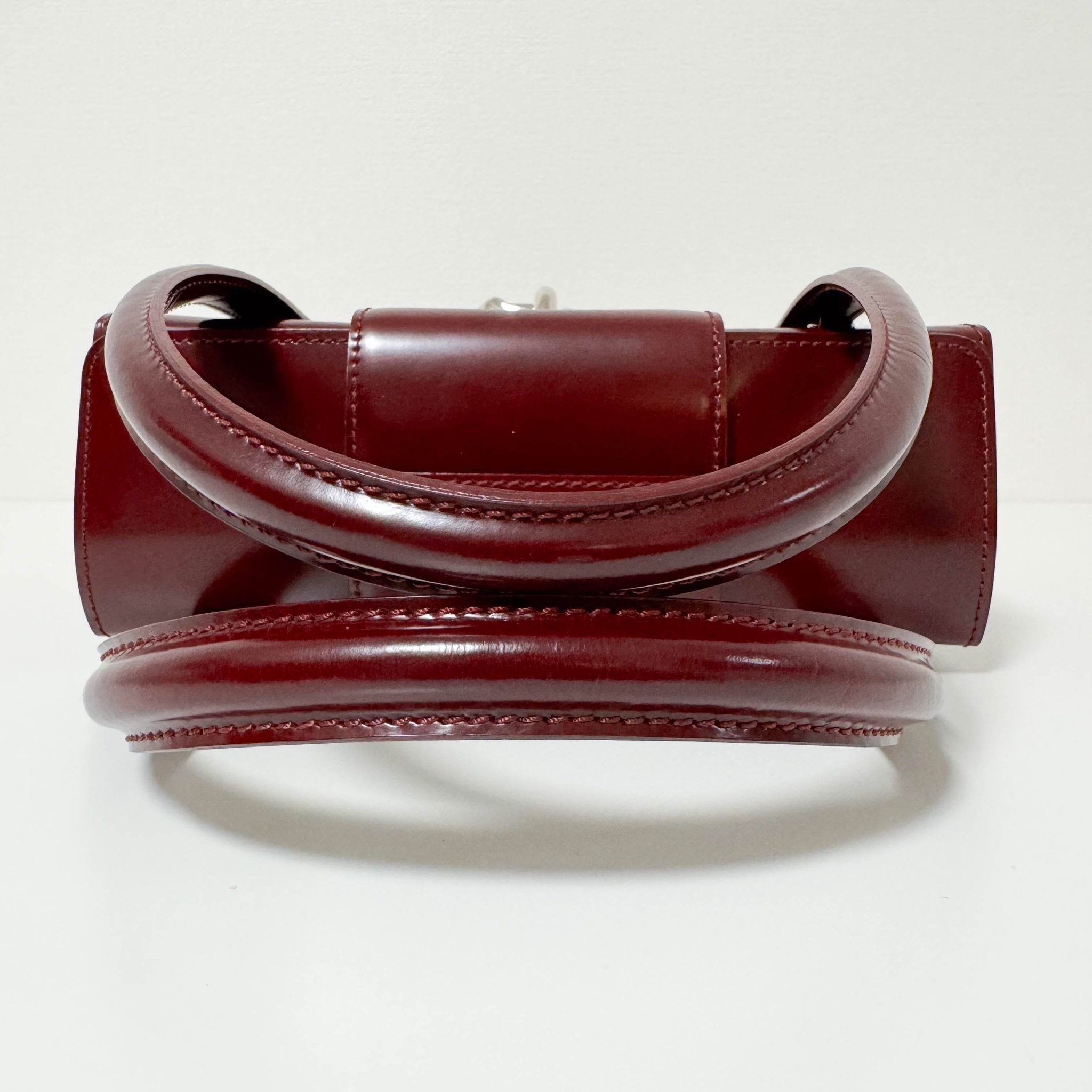 Cartier Panthère Silver Metal Bordeaux Leather Top Handle Shoulder Bag, in , Sold by HIVE PRELOVED - Handle Bag, Shoulder Bag