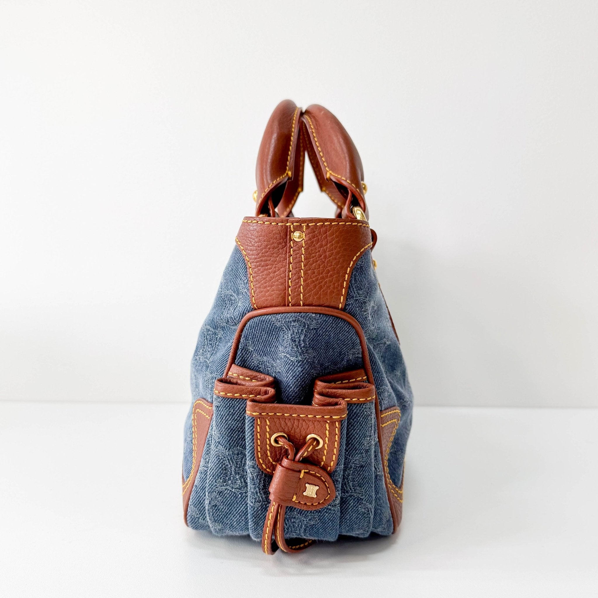 CELINE Boogie Bag in Blue Macadam Denim Handle Bag, in , Sold by HIVE PRELOVED - Handle Bags, ,