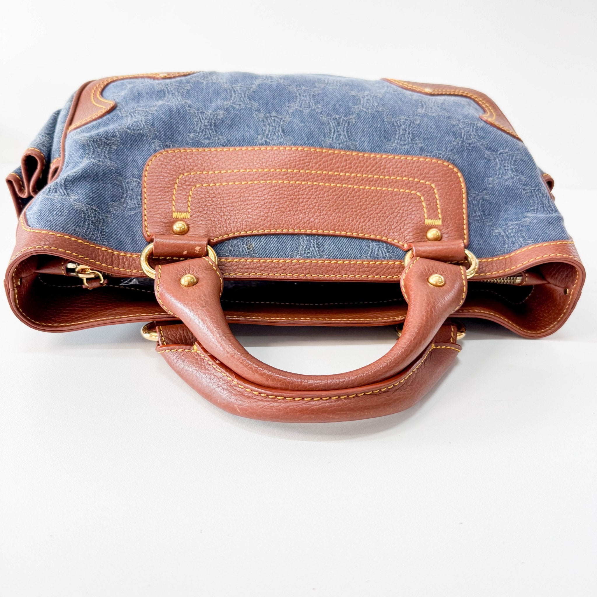 CELINE Boogie Bag in Blue Macadam Denim Handle Bag, in , Sold by HIVE PRELOVED - Handle Bags, ,