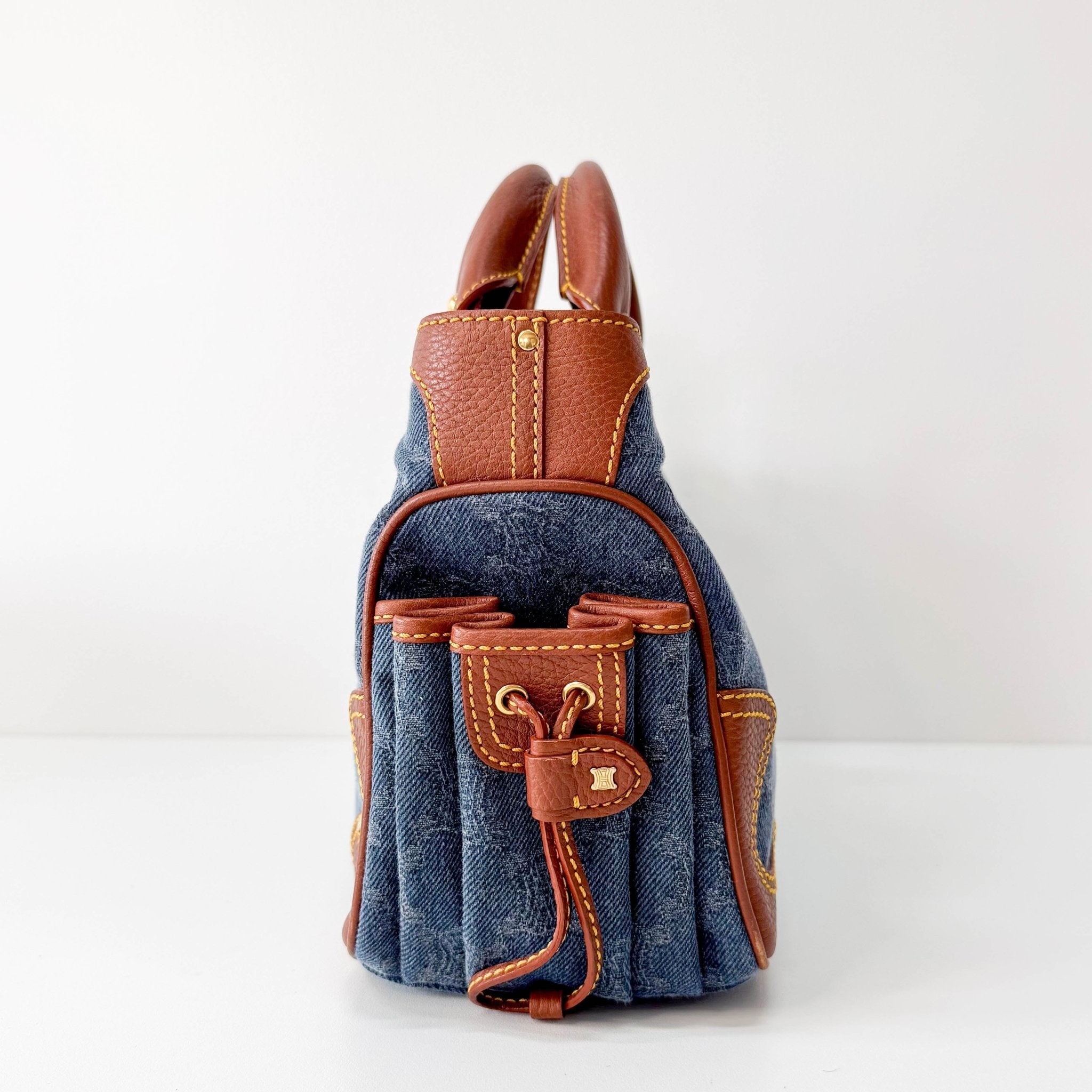 CELINE Boogie Bag in Blue Macadam Denim Handle Bag, in , Sold by HIVE PRELOVED - Handle Bags, ,