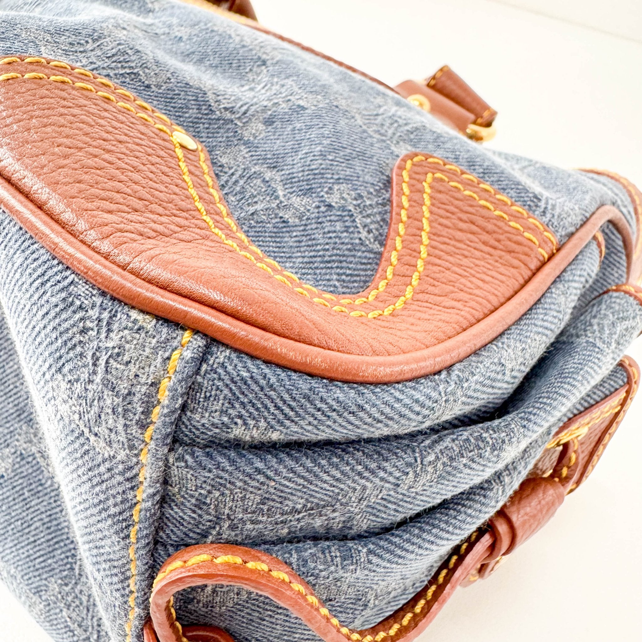 CELINE Boogie Bag in Blue Macadam Denim Handle Bag, in , Sold by HIVE PRELOVED - Handle Bags, ,