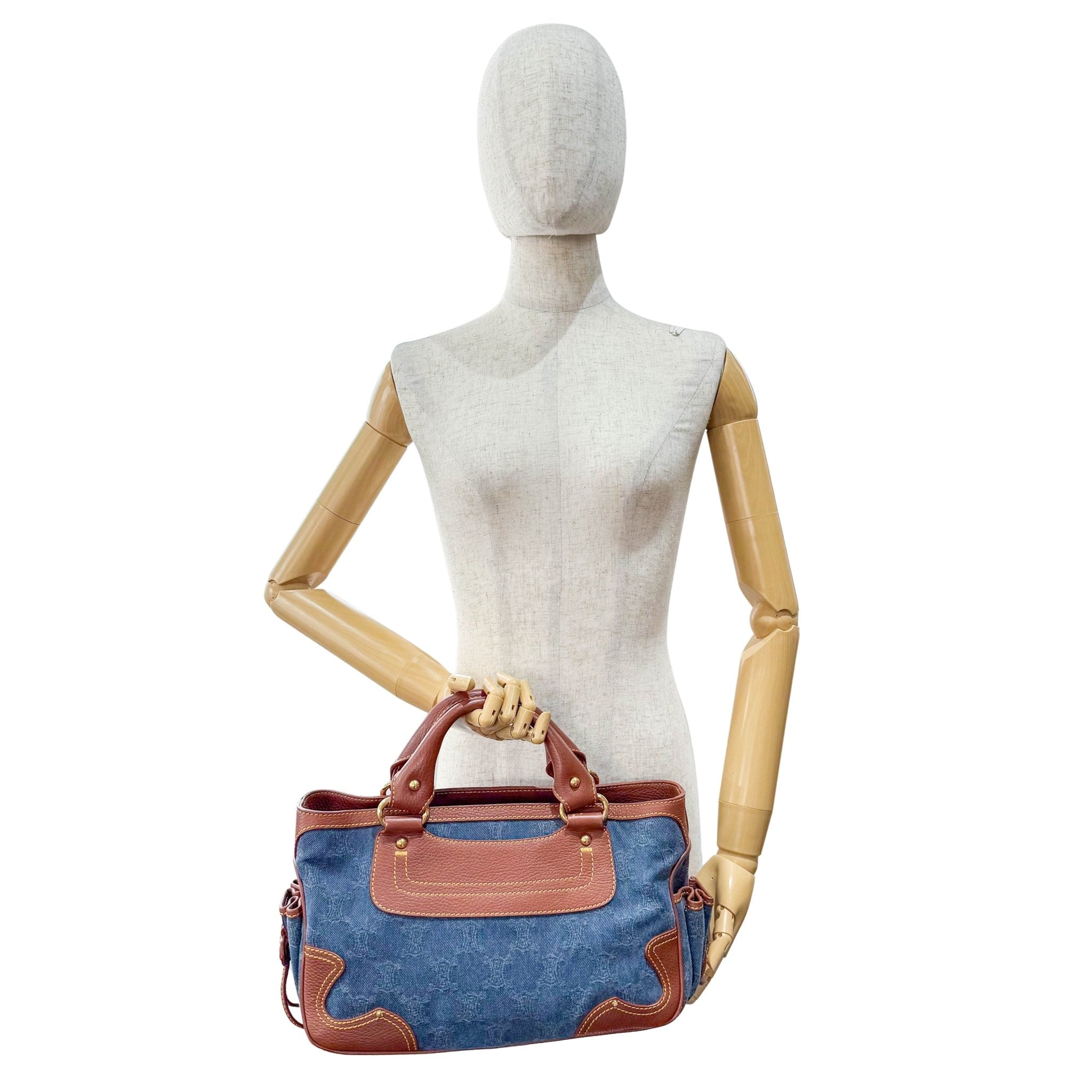 CELINE Boogie Bag in Blue Macadam Denim Handle Bag, in , Sold by HIVE PRELOVED - Handle Bags, ,