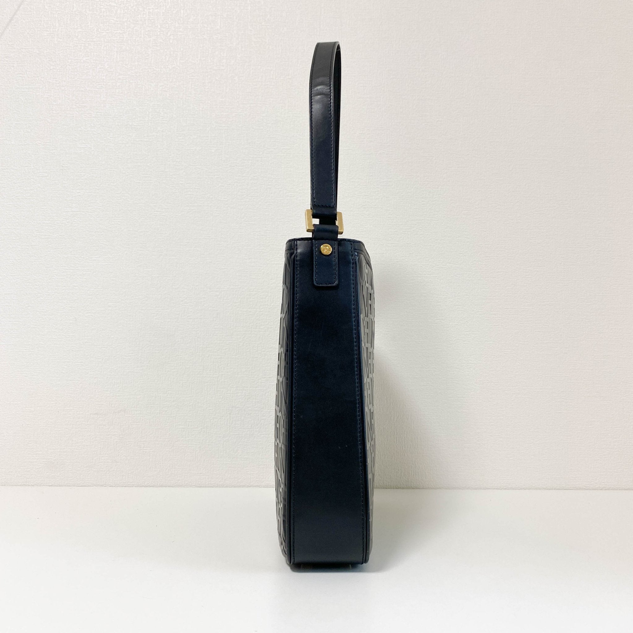 CELINE CELINE Logo Embossed Leather Shoulder bag, in , Sold by HIVE PRELOVED - Shoulder Bags, ,