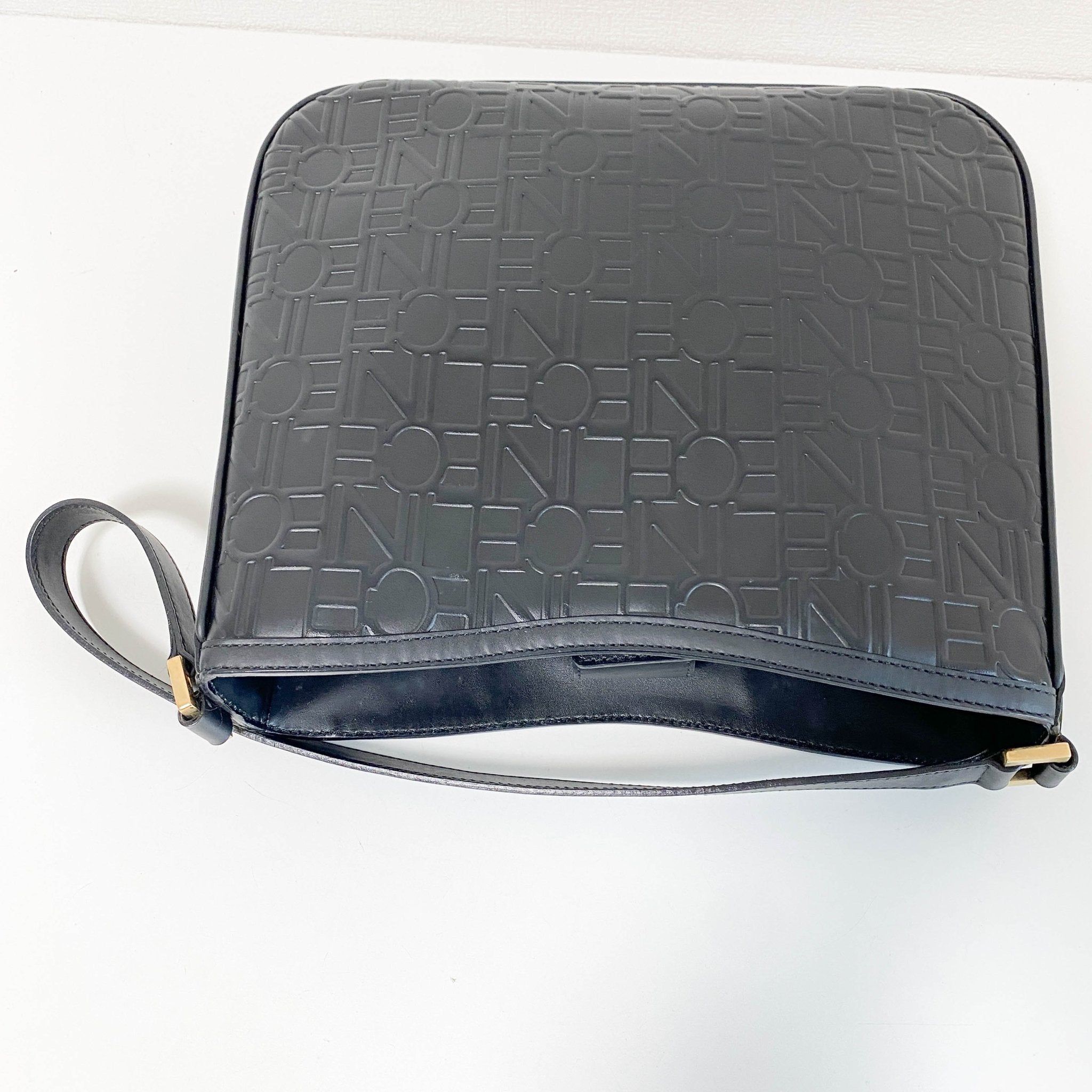 CELINE CELINE Logo Embossed Leather Shoulder bag, in , Sold by HIVE PRELOVED - Shoulder Bags, ,