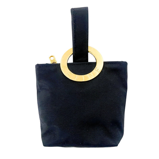 CELINE Circle Logo Black Mini Pouch Bag, in , Sold by HIVE PRELOVED - Mini bags, ,