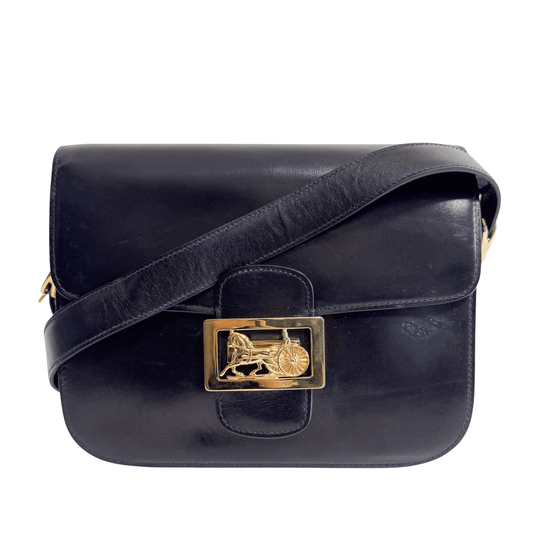 CELINE Horse Carriage Black Leather Shoulder Bag, in , Sold by HIVE PRELOVED - Shoulder Bags, ,