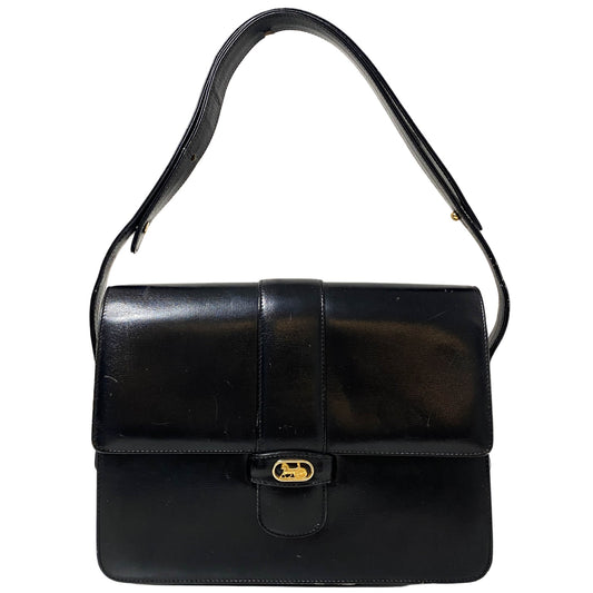 CELINE Horse Carriage Classic Black Leather Shoulder Bag, in , Sold by HIVE PRELOVED - , ,