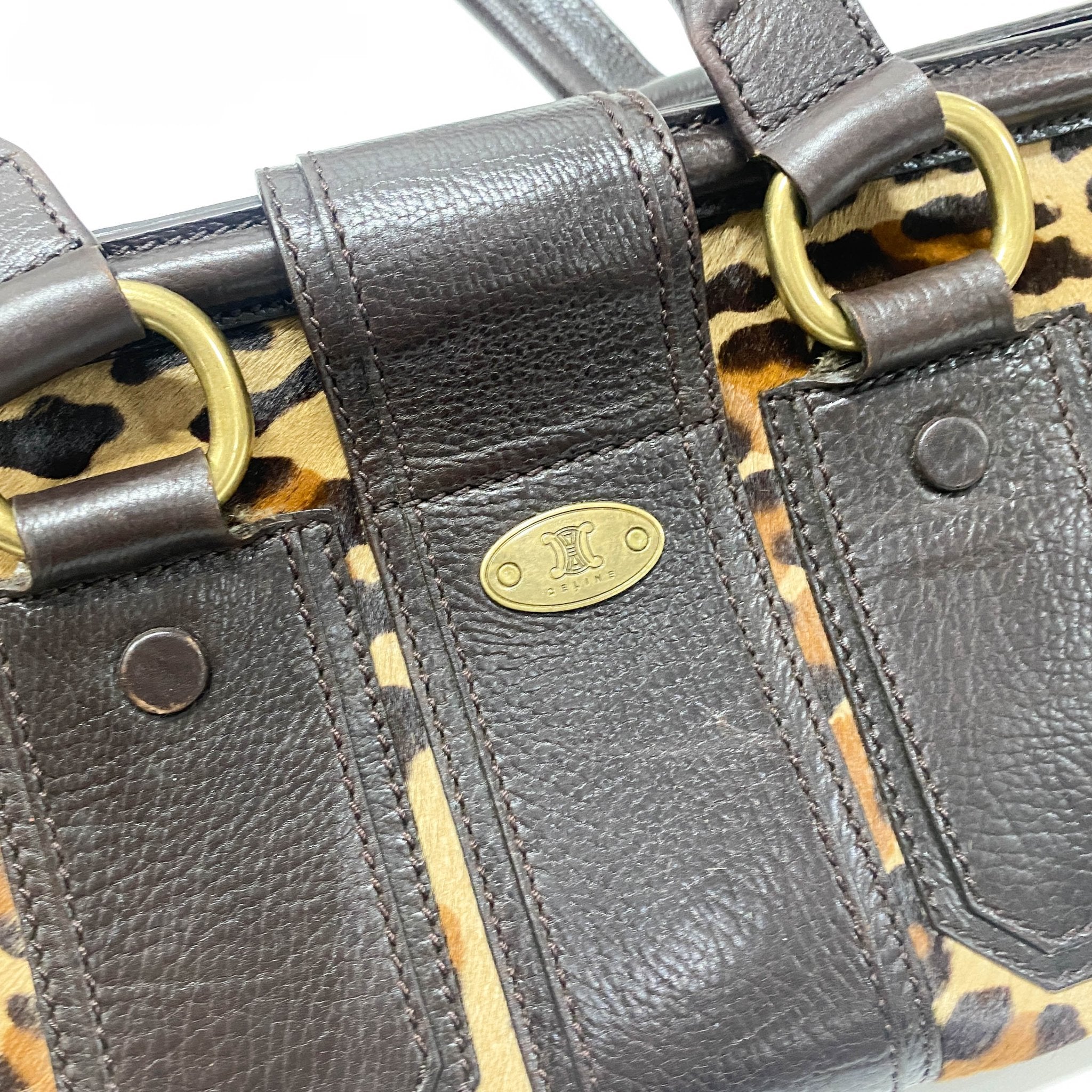 CELINE Leopard Print Ella Satchel Bag, in , Sold by HIVE PRELOVED - Handle Bags, ,