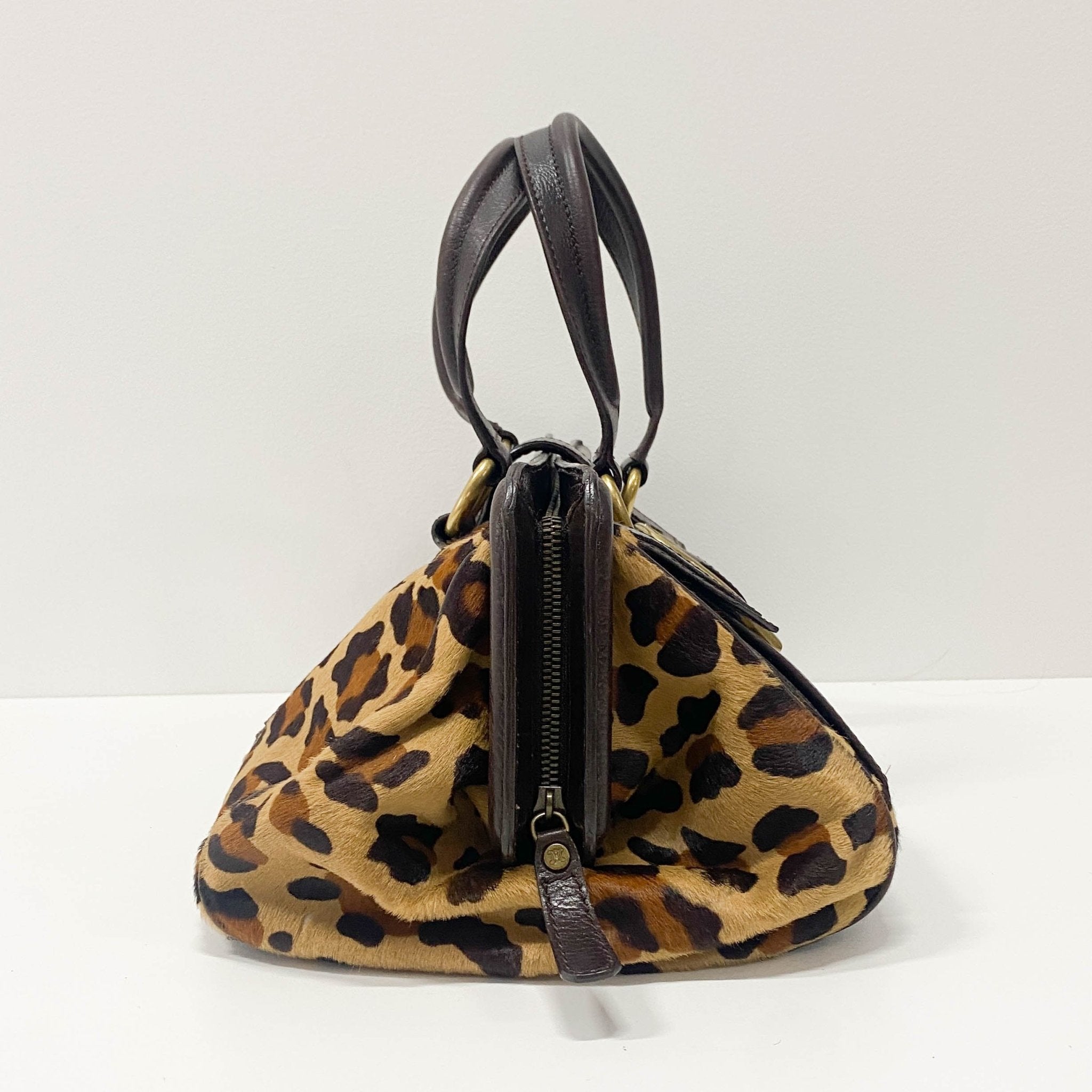 CELINE Leopard Print Ella Satchel Bag, in , Sold by HIVE PRELOVED - Handle Bags, ,