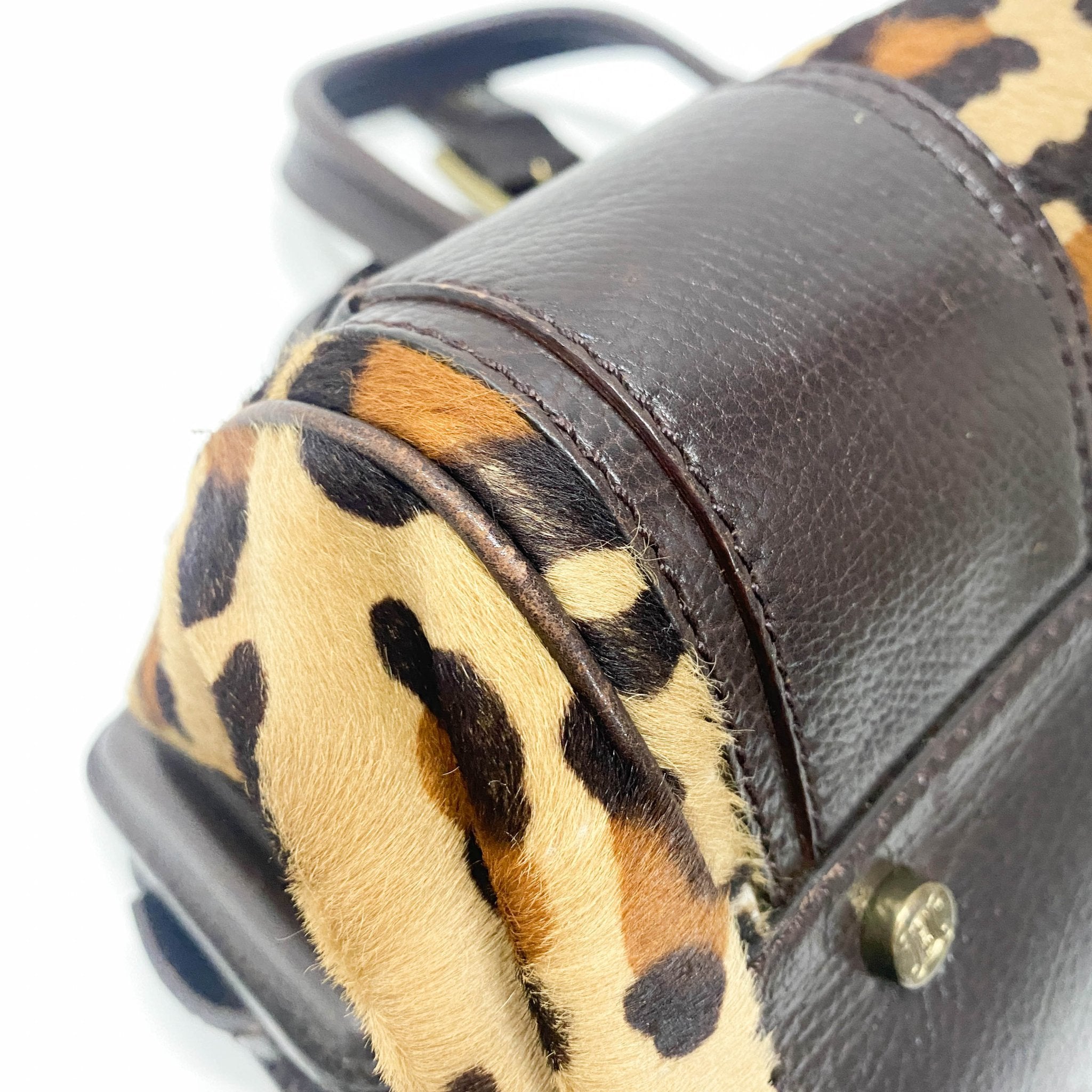 CELINE Leopard Print Ella Satchel Bag, in , Sold by HIVE PRELOVED - Handle Bags, ,