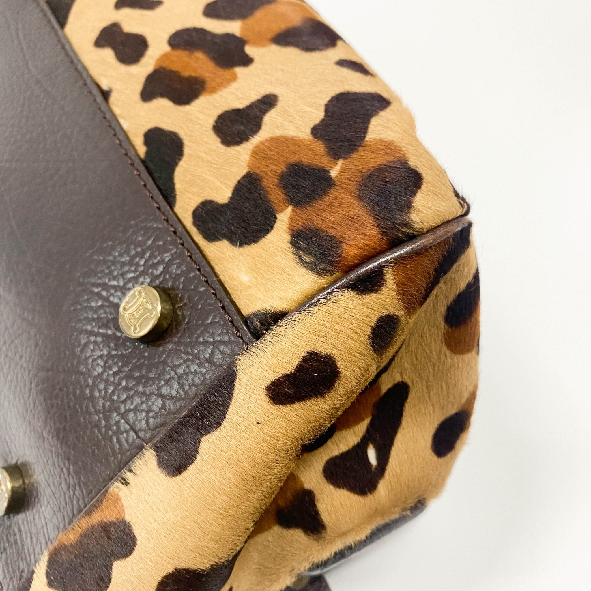 CELINE Leopard Print Ella Satchel Bag, in , Sold by HIVE PRELOVED - Handle Bags, ,