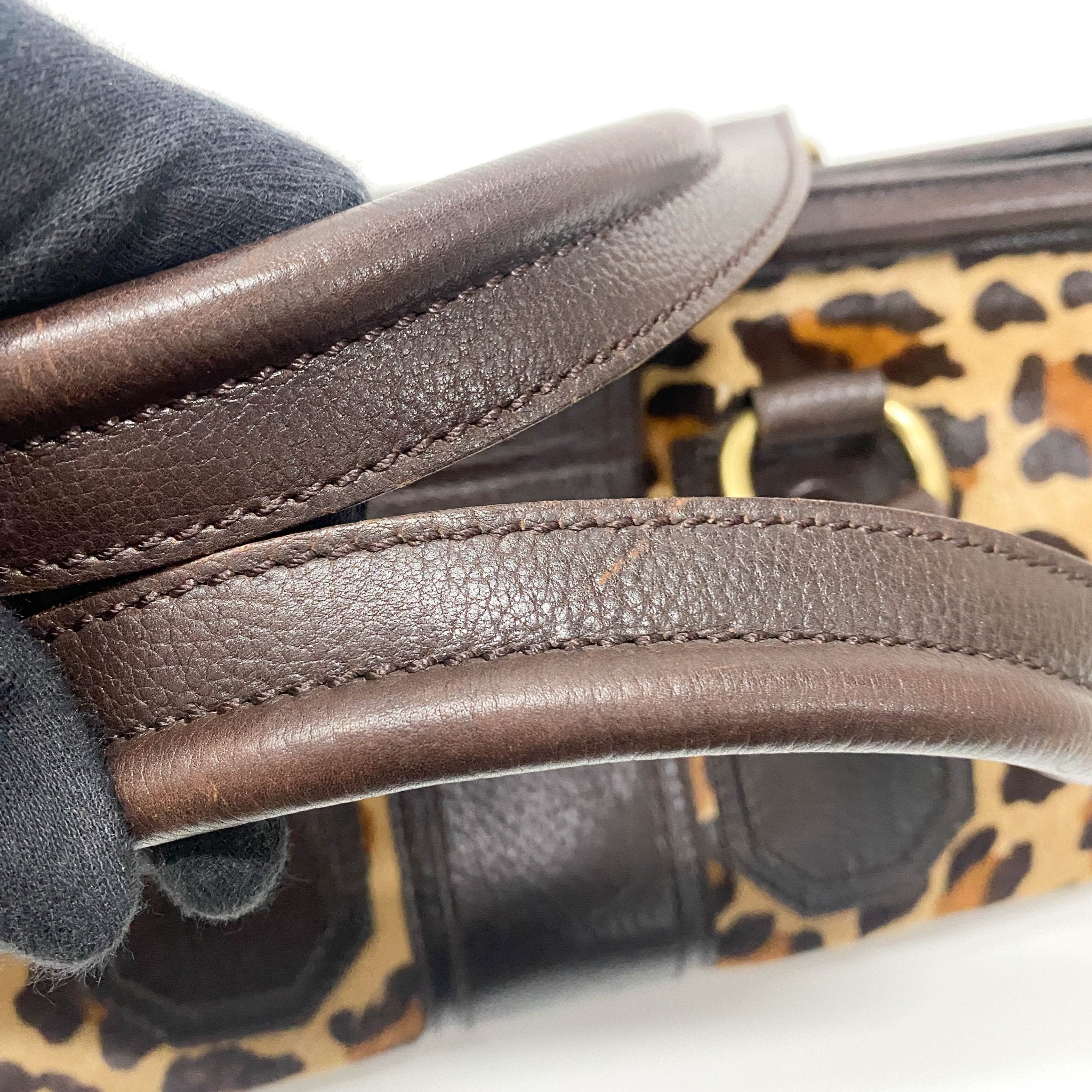 CELINE Leopard Print Ella Satchel Bag, in , Sold by HIVE PRELOVED - Handle Bags, ,