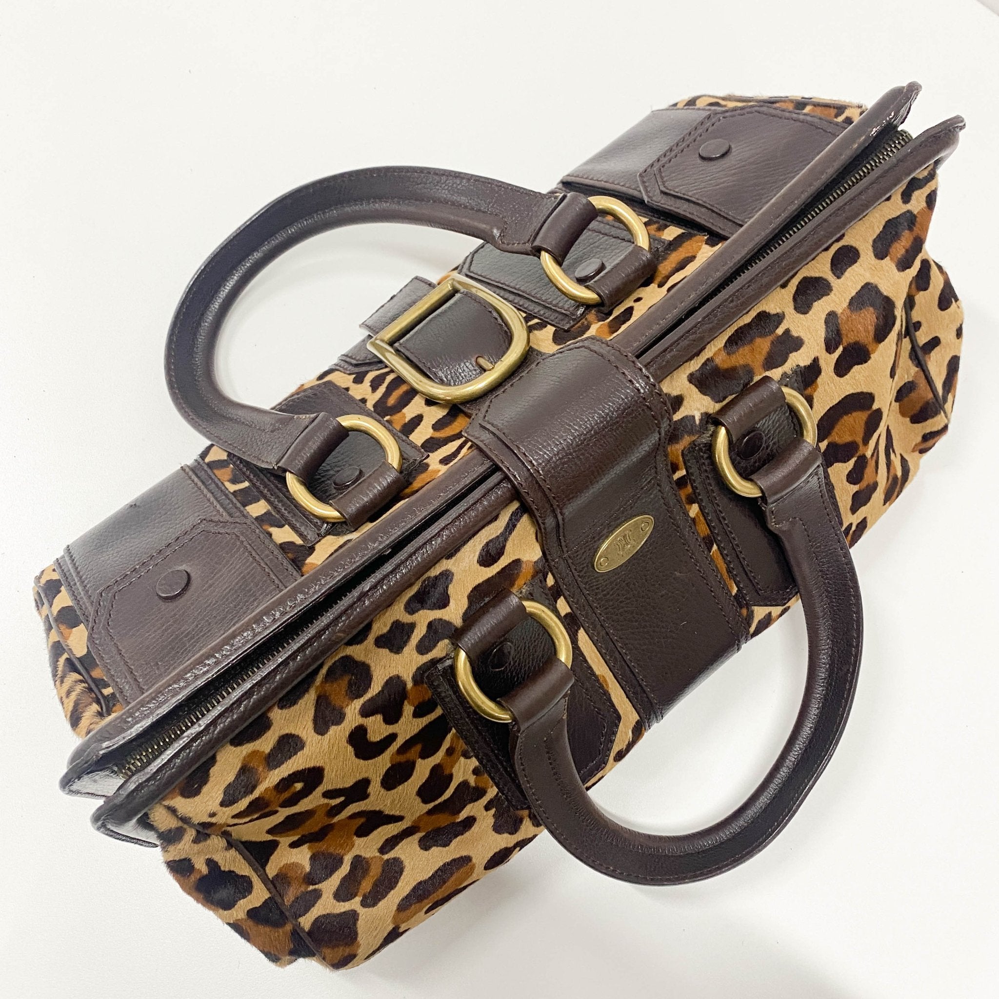 CELINE Leopard Print Ella Satchel Bag, in , Sold by HIVE PRELOVED - Handle Bags, ,