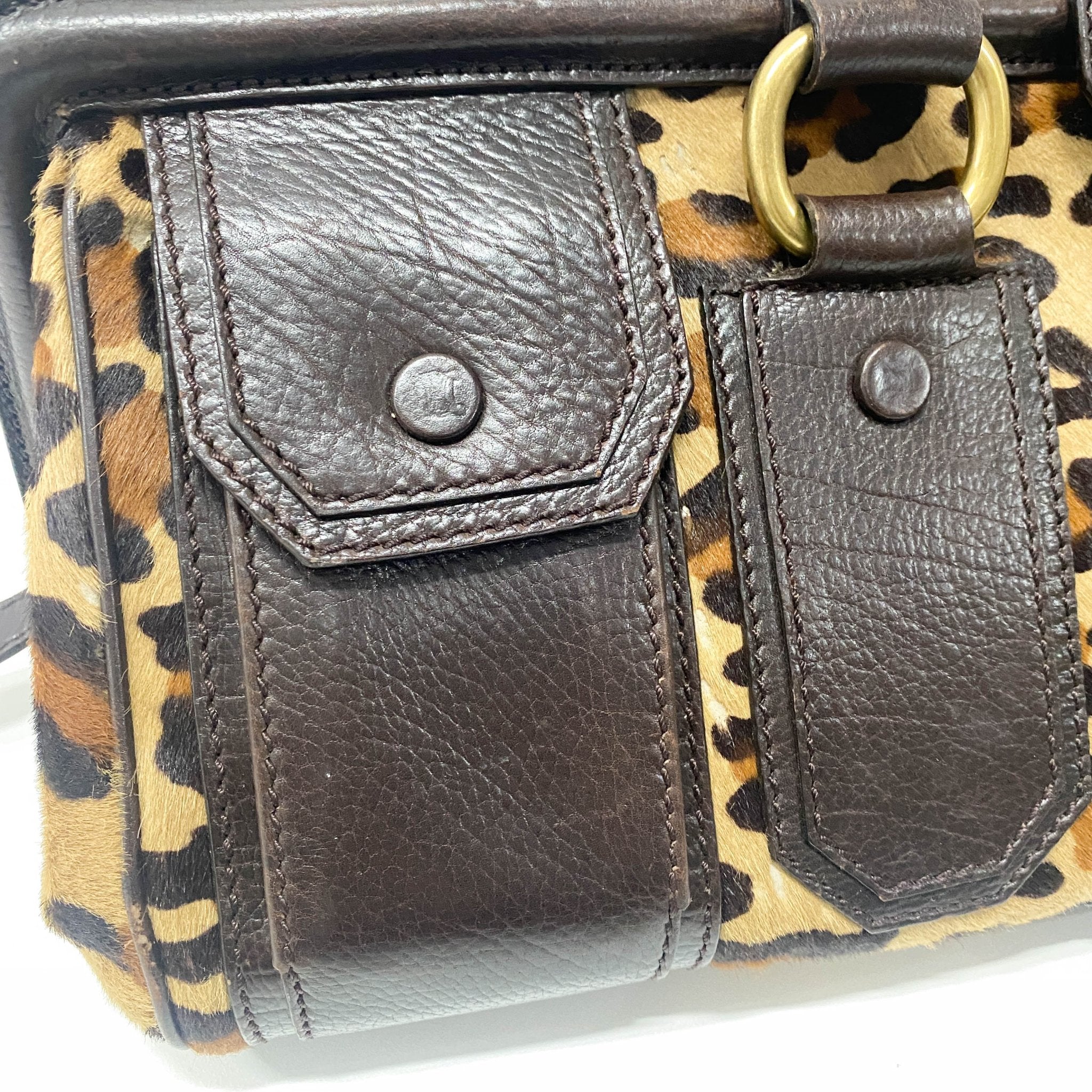 CELINE Leopard Print Ella Satchel Bag, in , Sold by HIVE PRELOVED - Handle Bags, ,