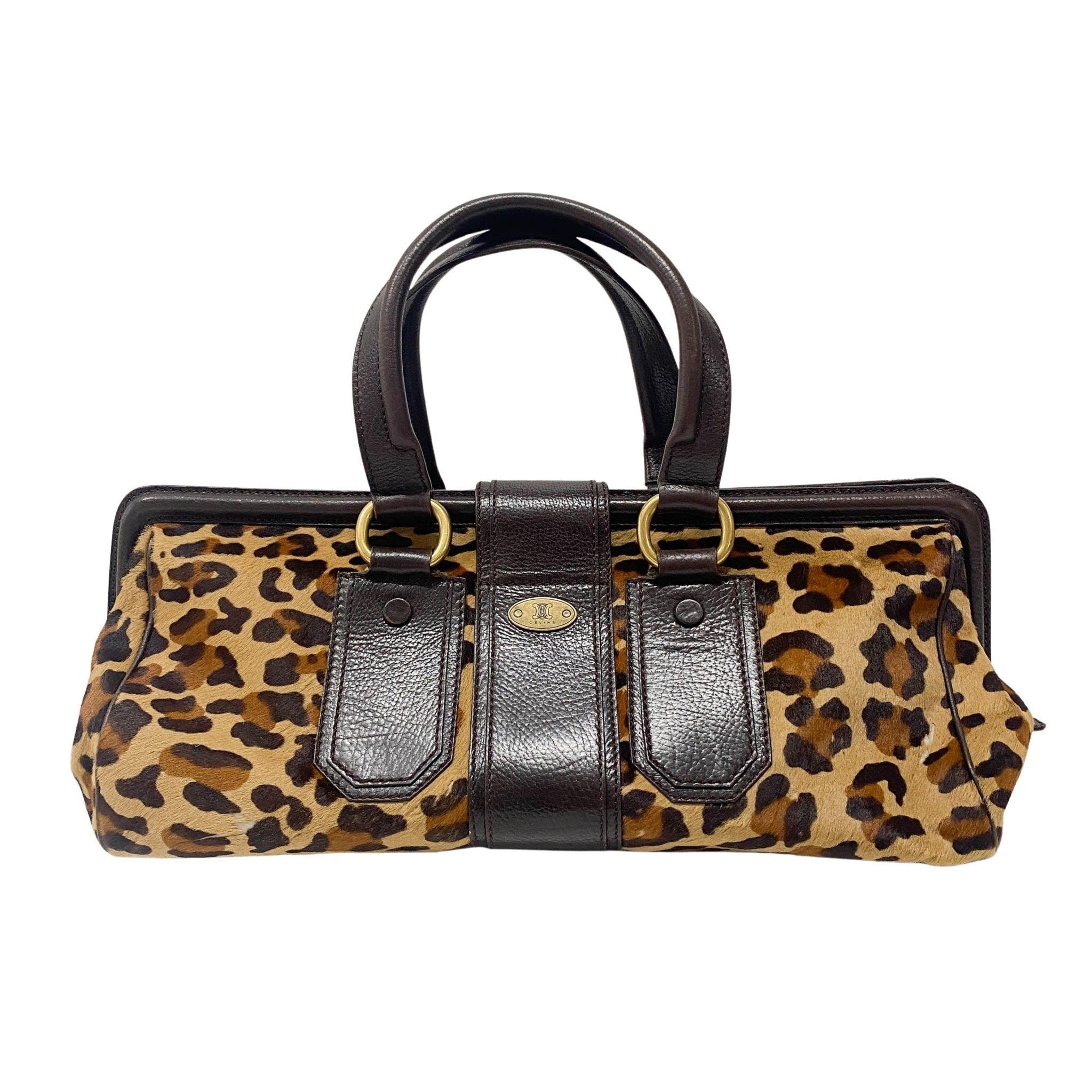 CELINE Leopard Print Ella Satchel Bag, in , Sold by HIVE PRELOVED - Handle Bags, ,