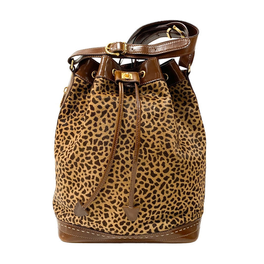 CELINE Leopard Print Pony Hair Bucket Shoulder Bag, in , Sold by HIVE PRELOVED - Bucket bags, ,