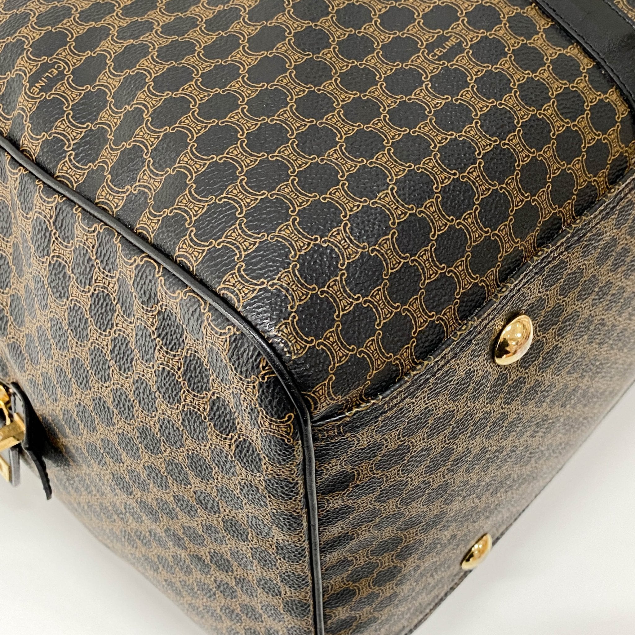 CELINE Macadam Black Canvas Boston Bag, in , Sold by HIVE PRELOVED - Travel bags, ,