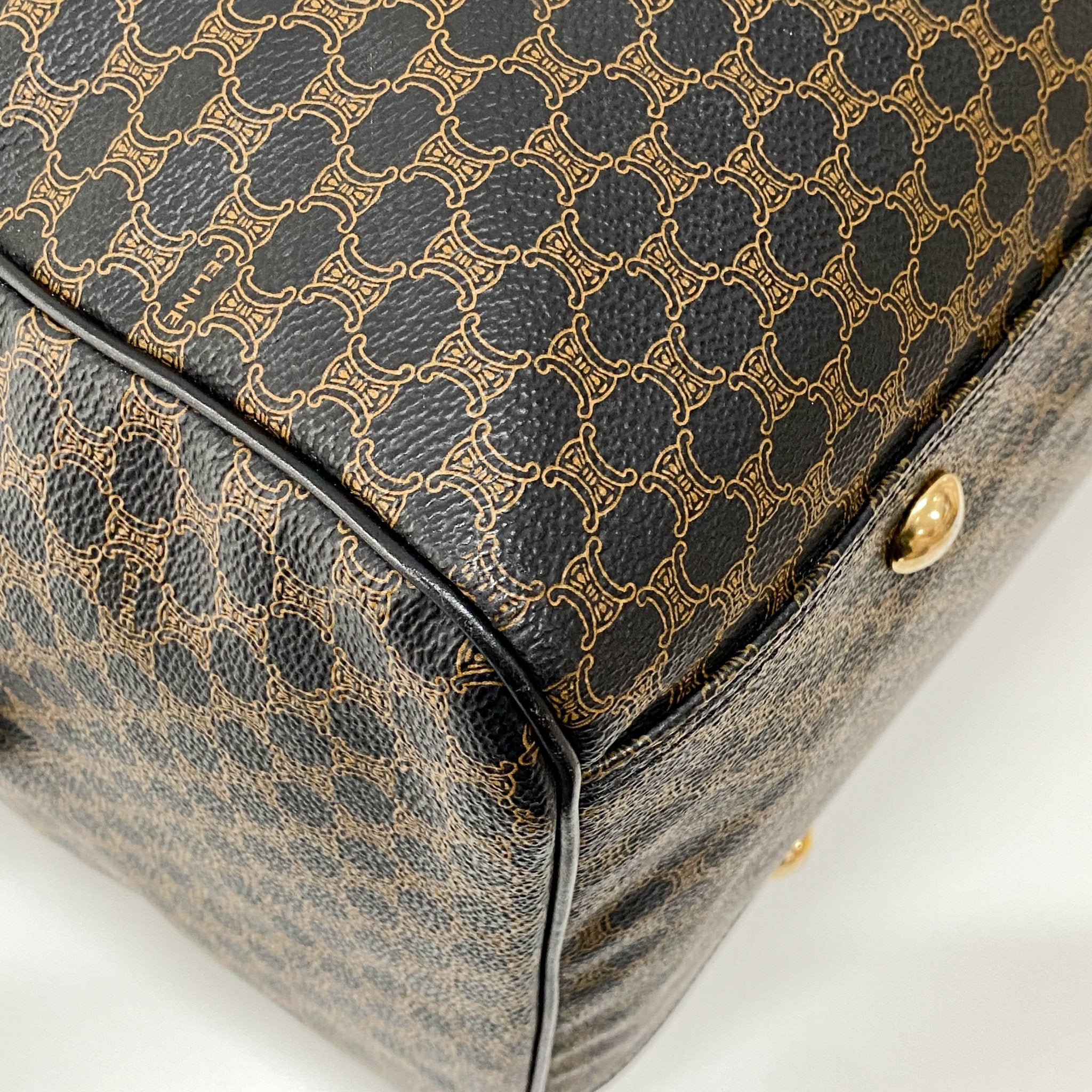 CELINE Macadam Black Canvas Boston Bag, in , Sold by HIVE PRELOVED - Travel bags, ,