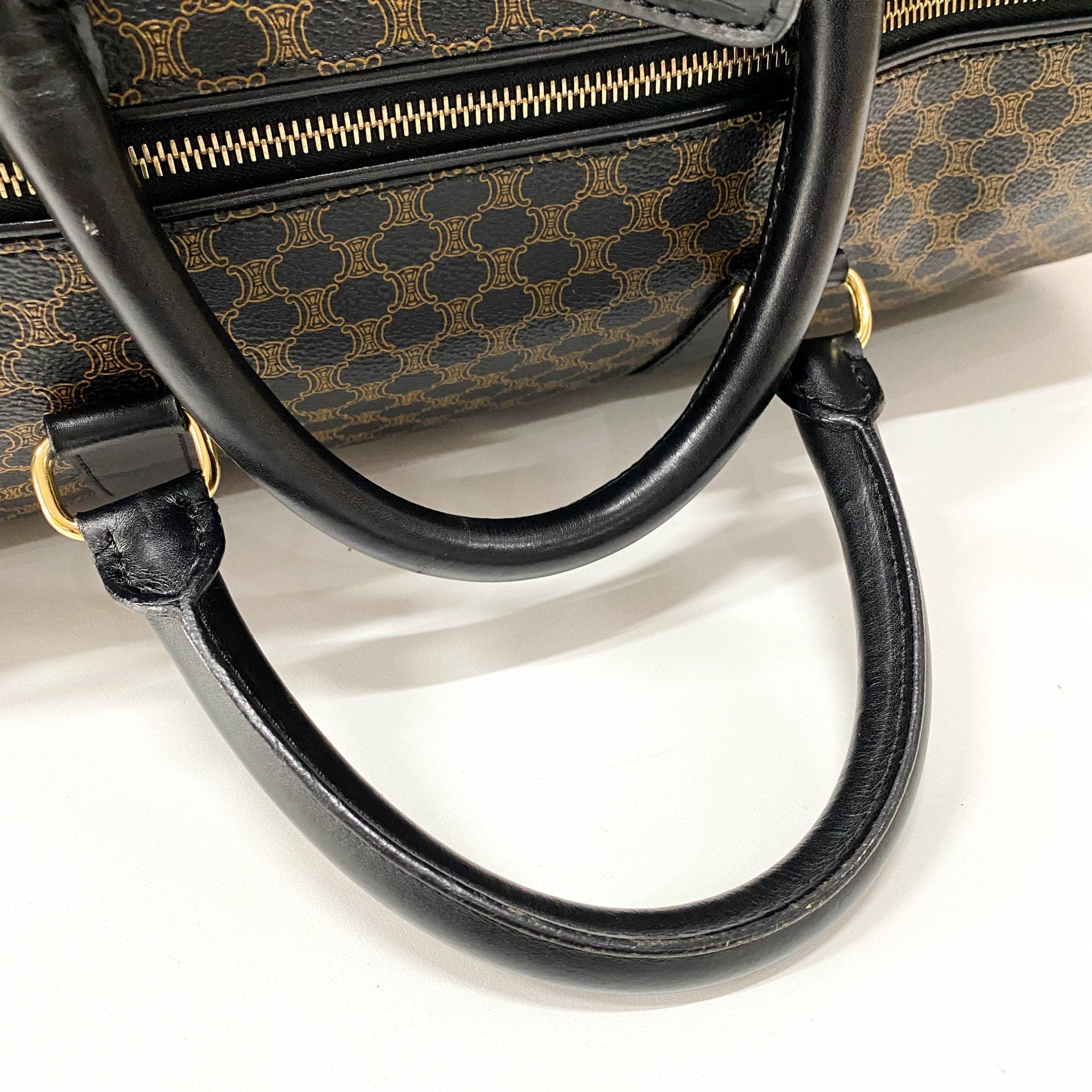 CELINE Macadam Black Canvas Boston Bag, in , Sold by HIVE PRELOVED - Travel bags, ,