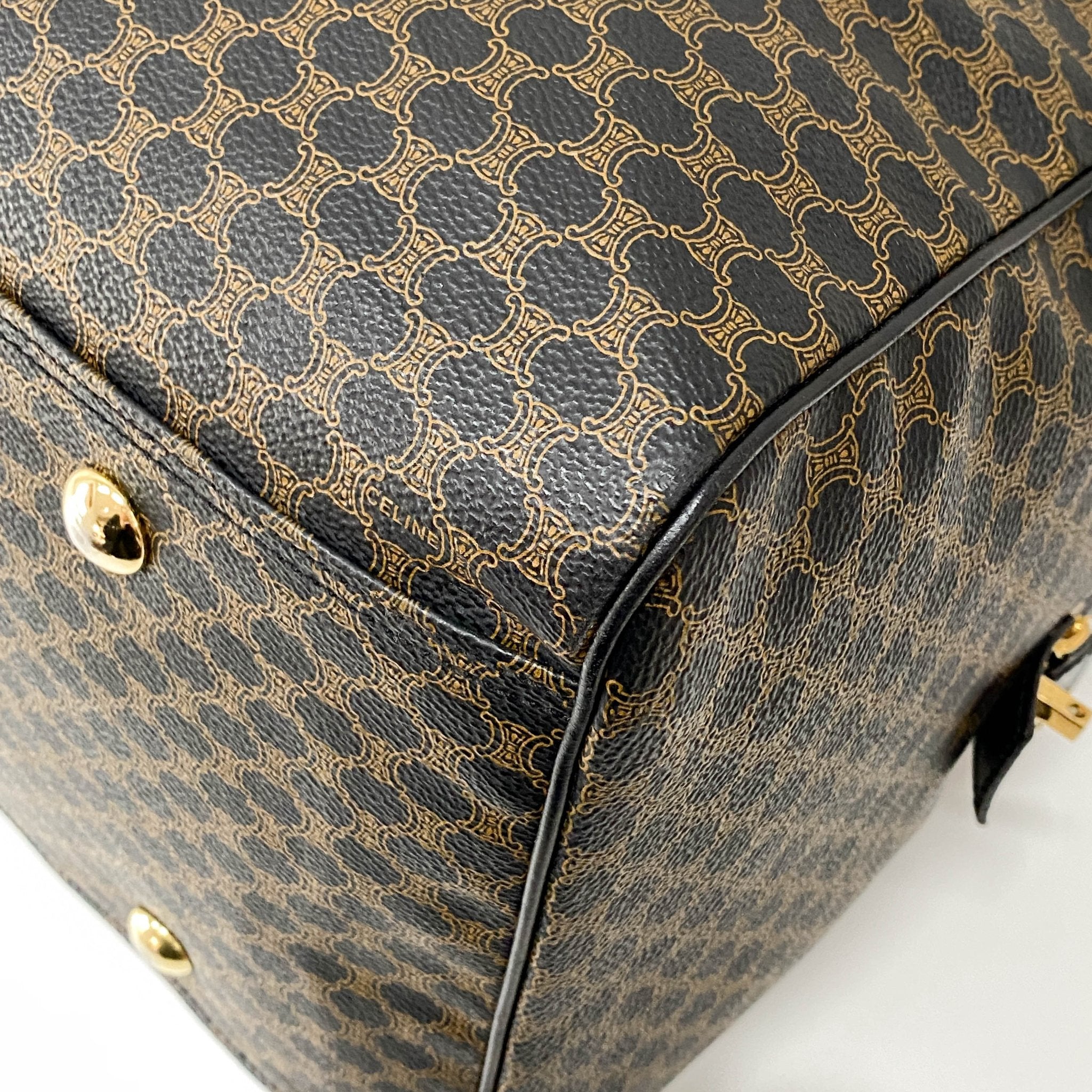 CELINE Macadam Black Canvas Boston Bag, in , Sold by HIVE PRELOVED - Travel bags, ,