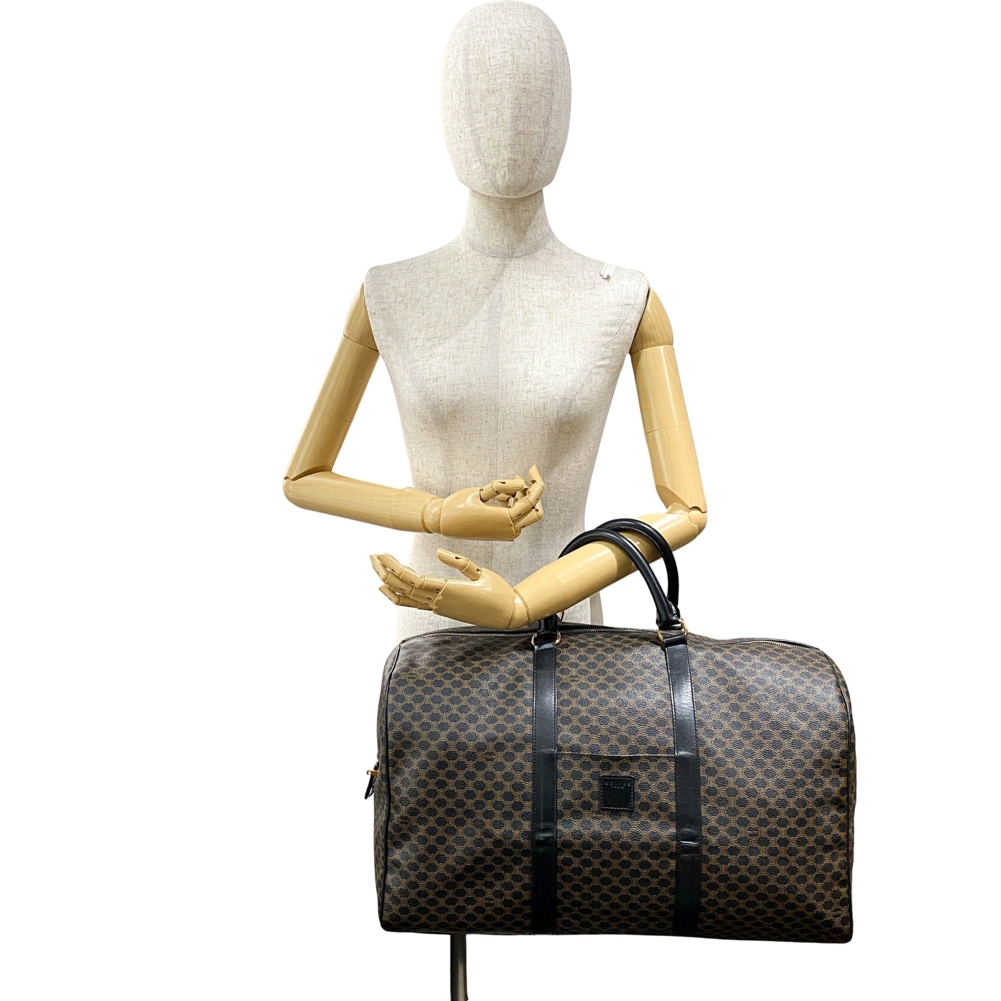 CELINE Macadam Black Canvas Boston Bag, in , Sold by HIVE PRELOVED - Travel bags, ,