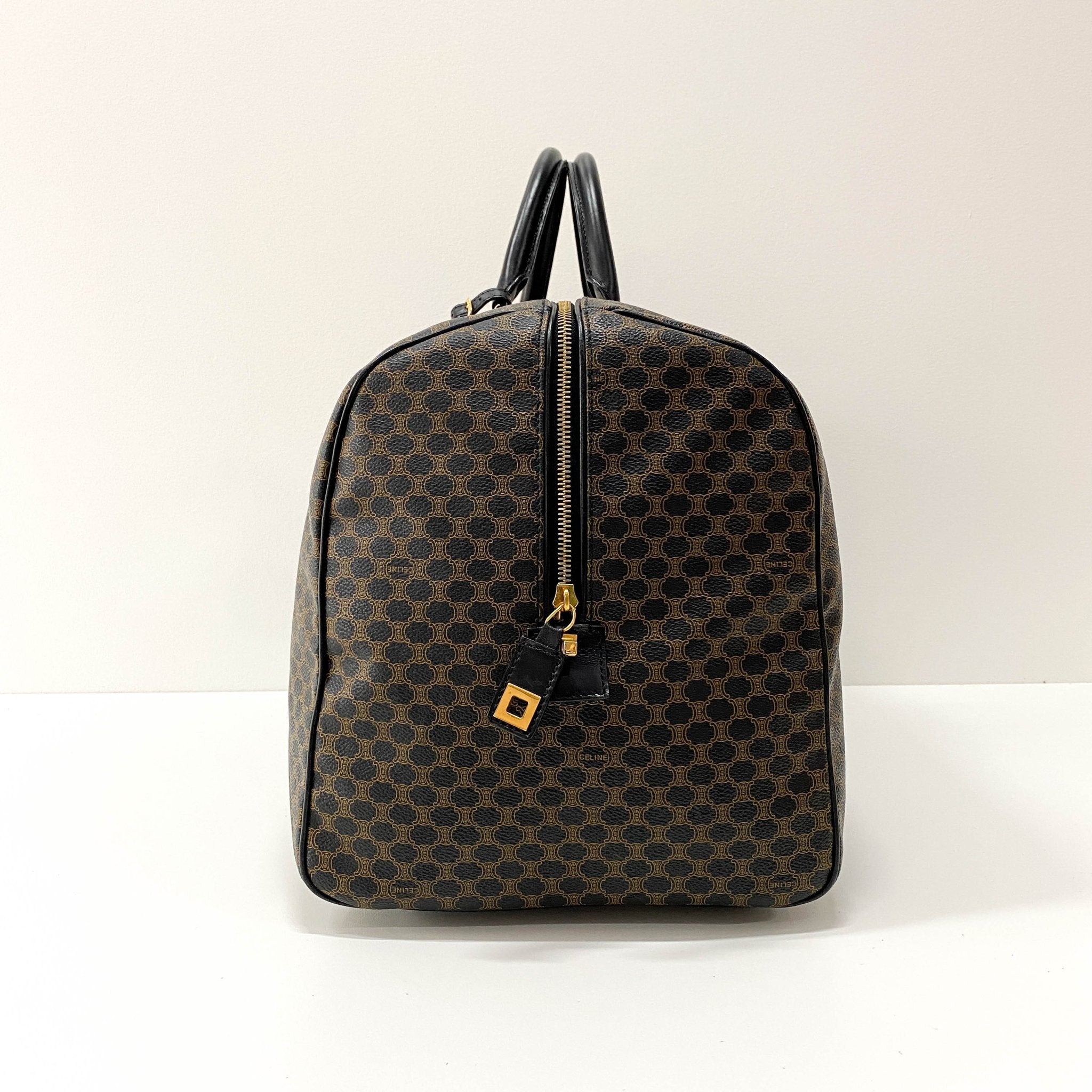 CELINE Macadam Black Canvas Boston Bag, in , Sold by HIVE PRELOVED - Travel bags, ,