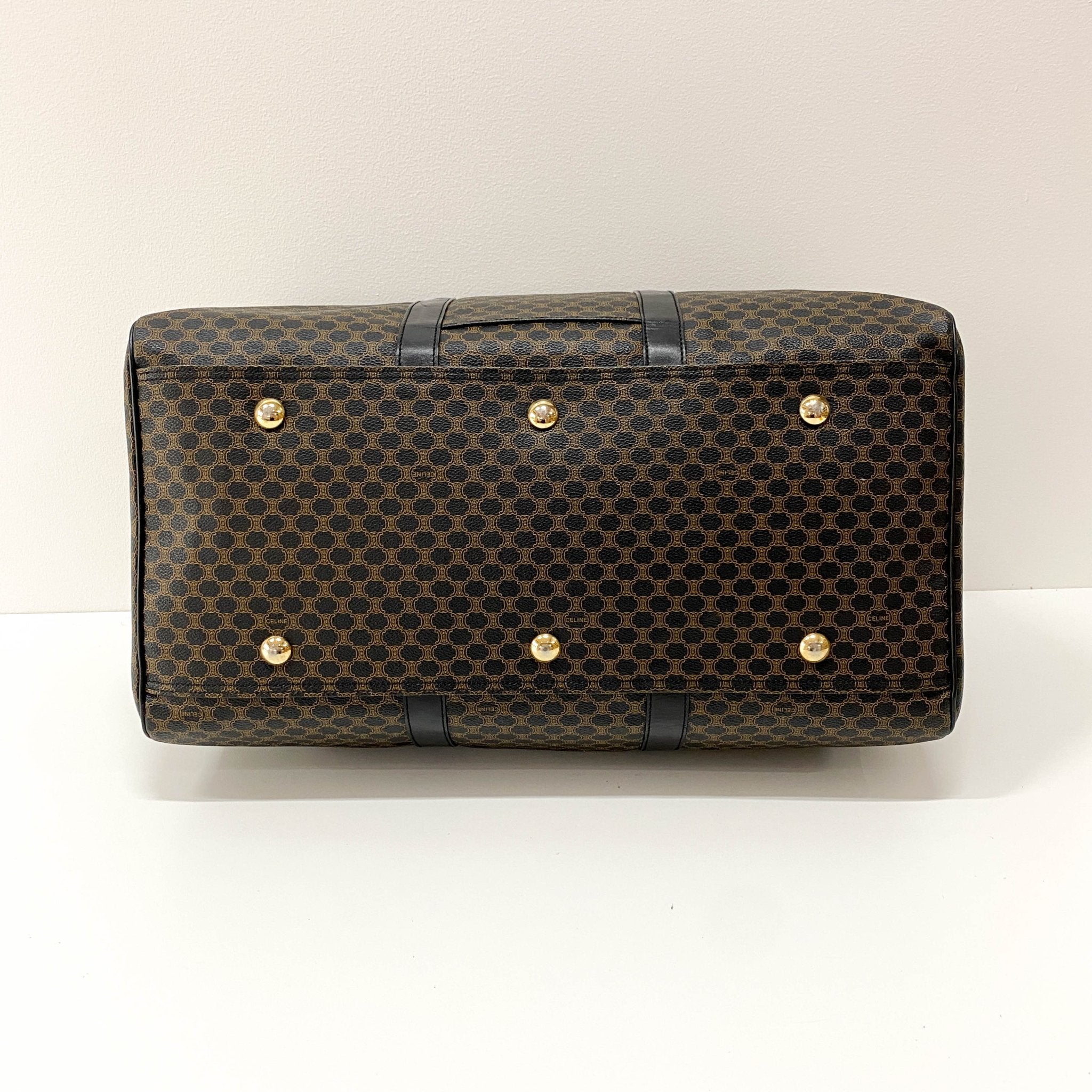 CELINE Macadam Black Canvas Boston Bag, in , Sold by HIVE PRELOVED - Travel bags, ,