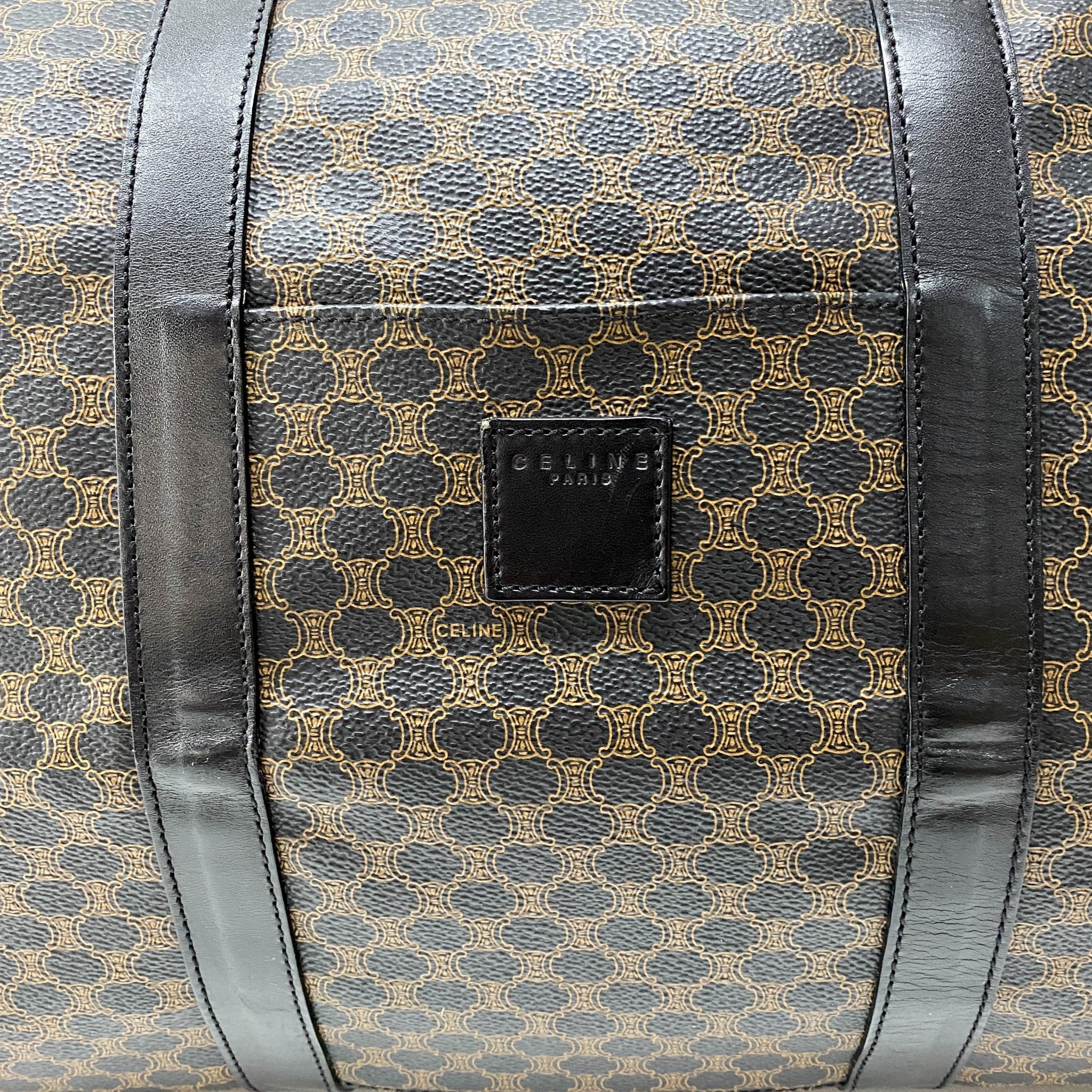 CELINE Macadam Black Canvas Boston Bag, in , Sold by HIVE PRELOVED - Travel bags, ,