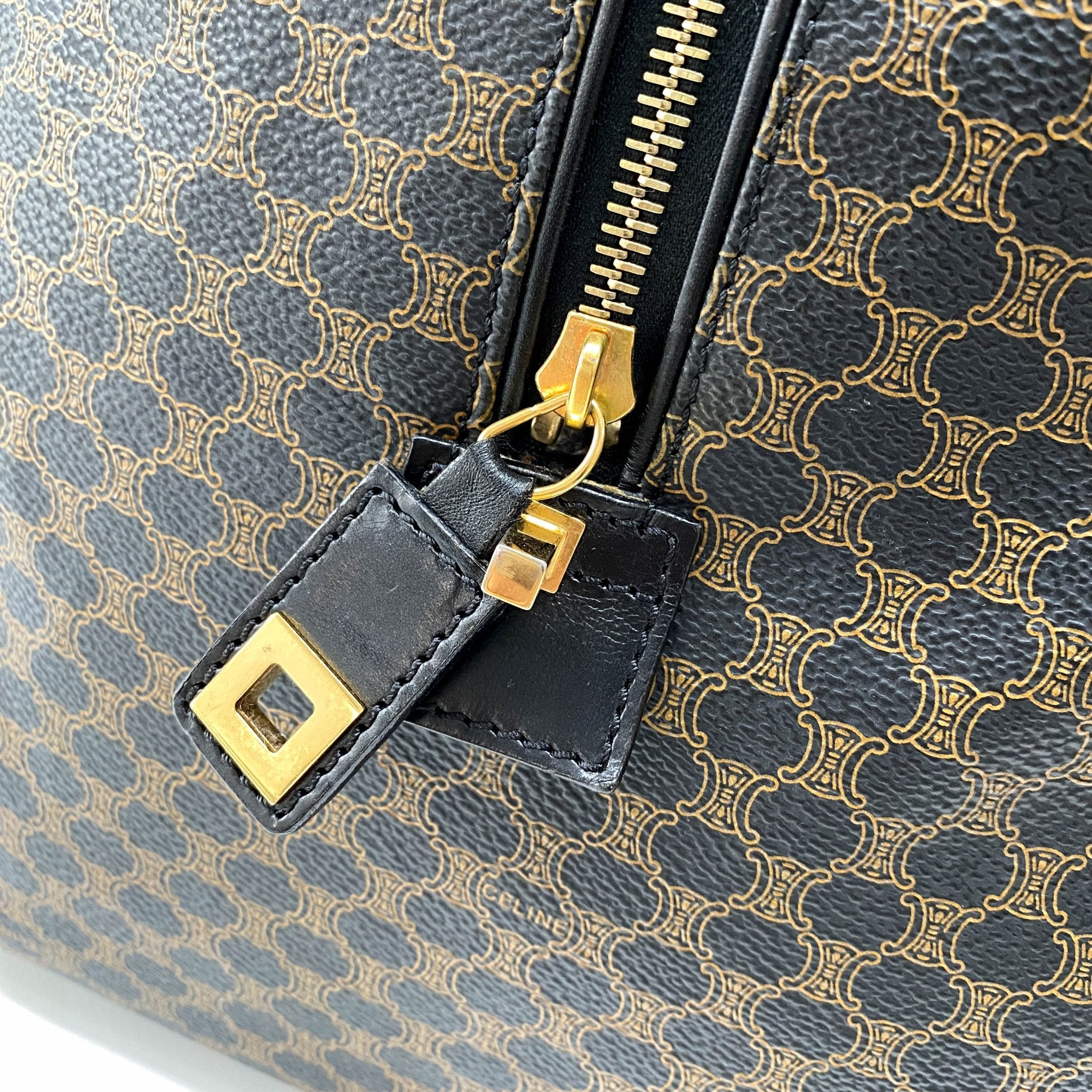 CELINE Macadam Black Canvas Boston Bag, in , Sold by HIVE PRELOVED - Travel bags, ,