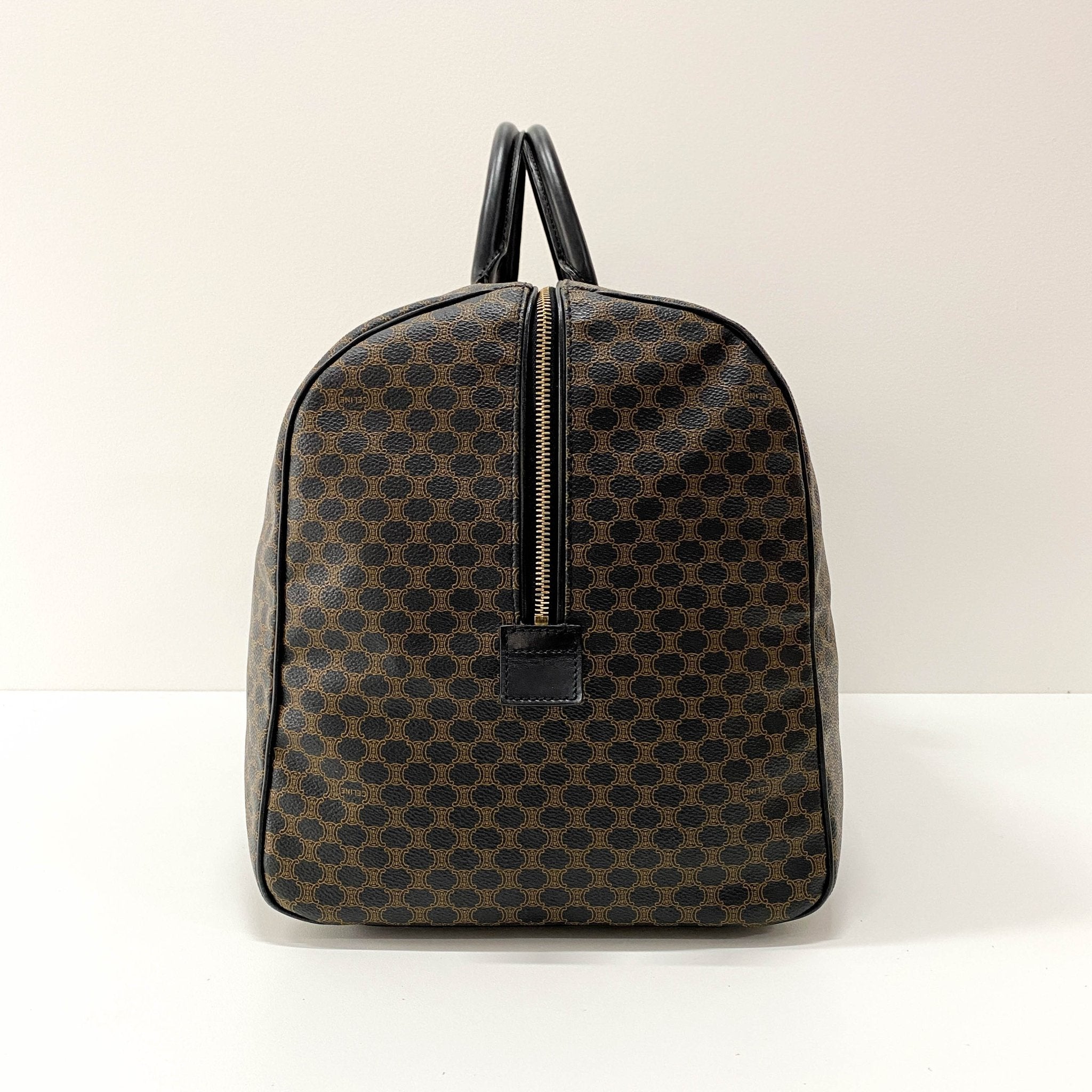 CELINE Macadam Black Canvas Boston Bag, in , Sold by HIVE PRELOVED - Travel bags, ,