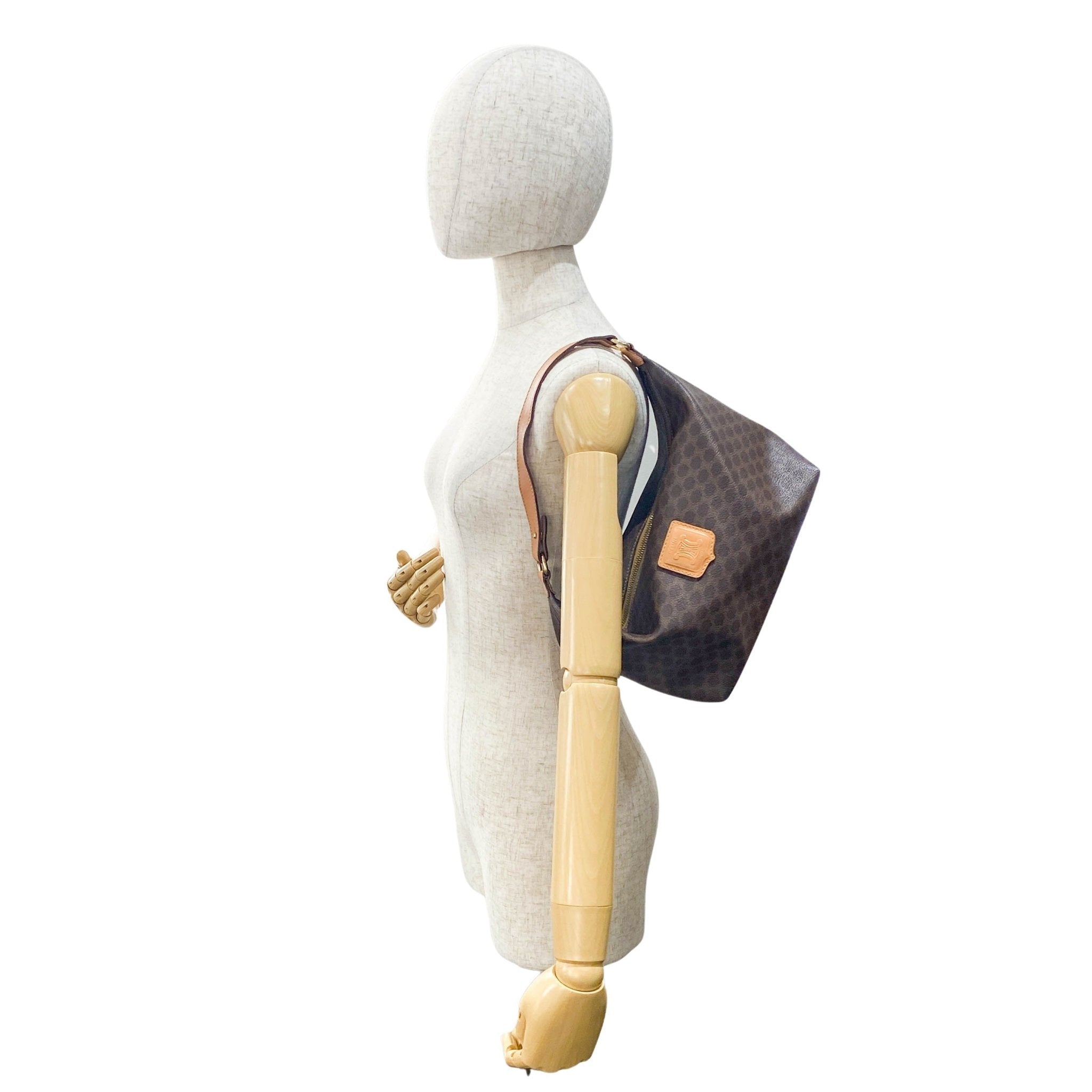 CELINE Macadam Brown Leather Handle Bag, in , Sold by HIVE PRELOVED - Handle Bags, ,