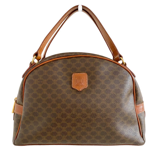 CELINE Macadam Triomphe Bag, Coated Canvas in Brown, Sold by HIVE PRELOVED - Handle Bags, ,